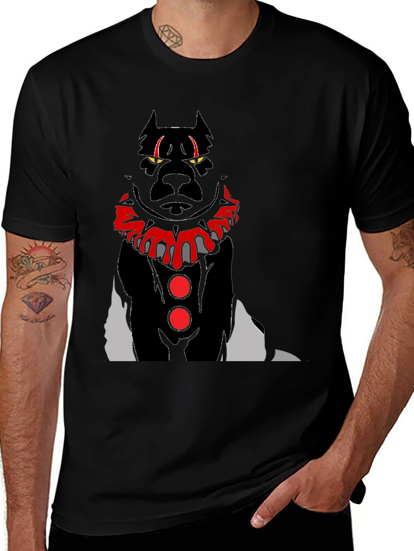 Creepy Clown Pitbull Graphic Tee