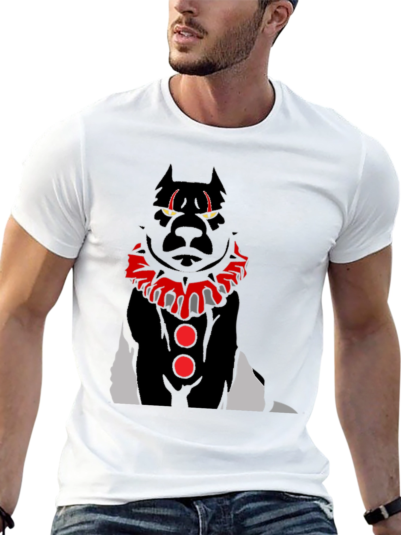 Creepy Clown Pitbull Graphic Tee
