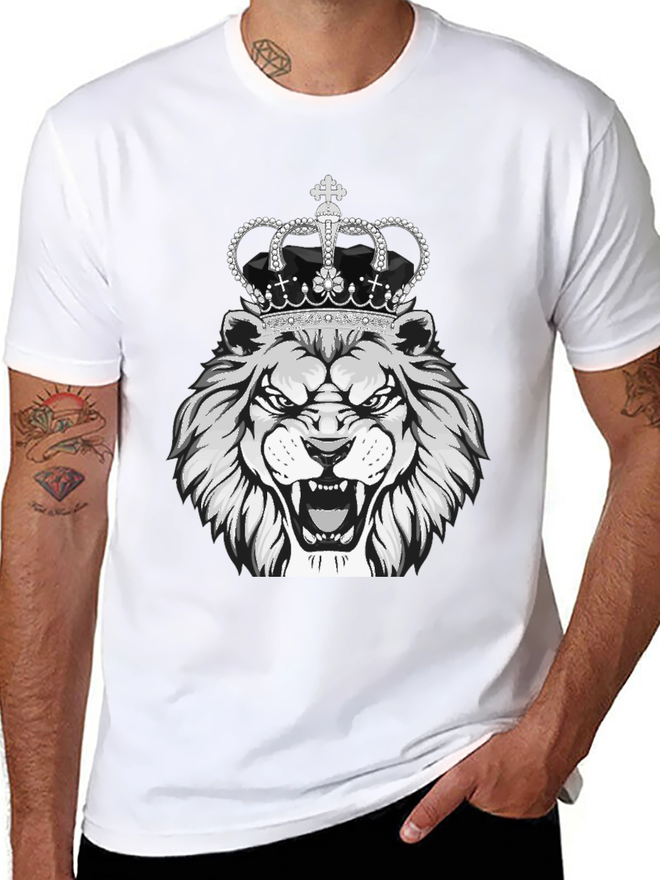 Lion King Graphic Tee - Black Cotton T-Shirt