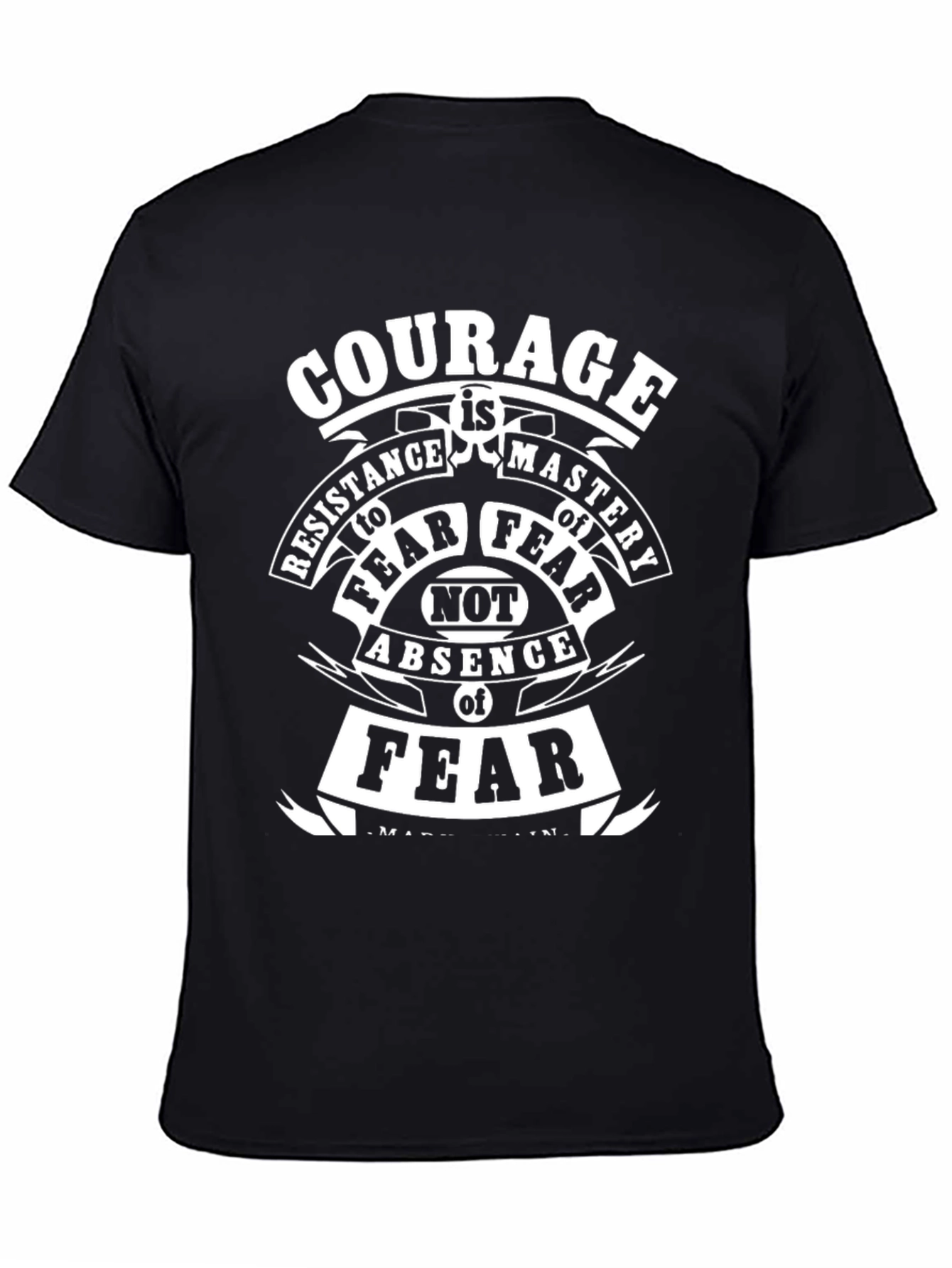 Courage Over Fear Black Graphic Tee
