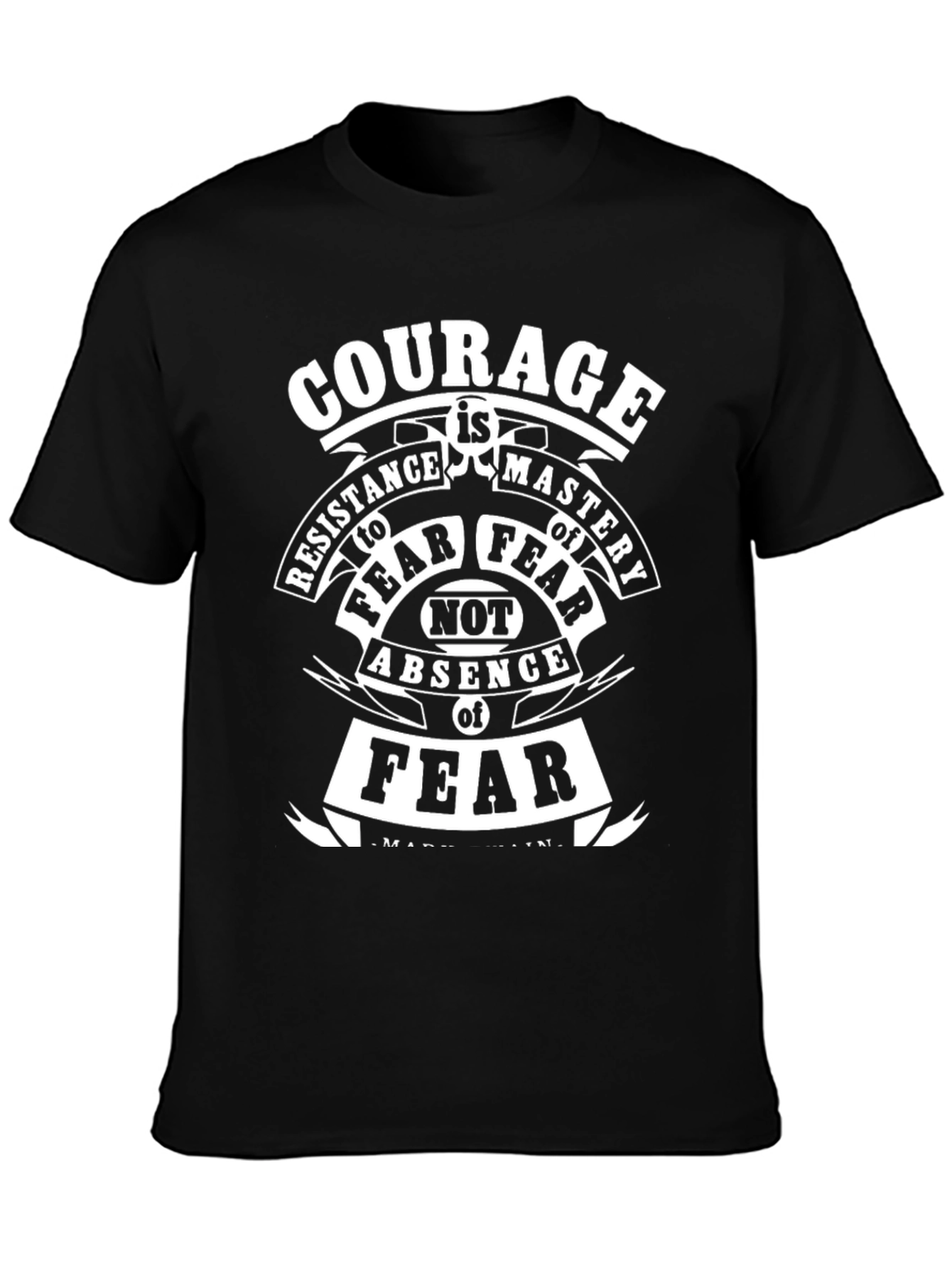 Courage Over Fear Black Graphic Tee