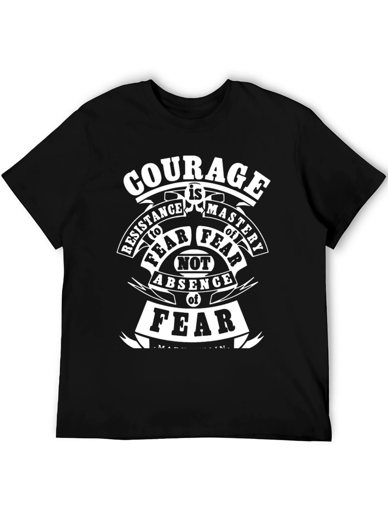 Courage Over Fear Black Graphic Tee