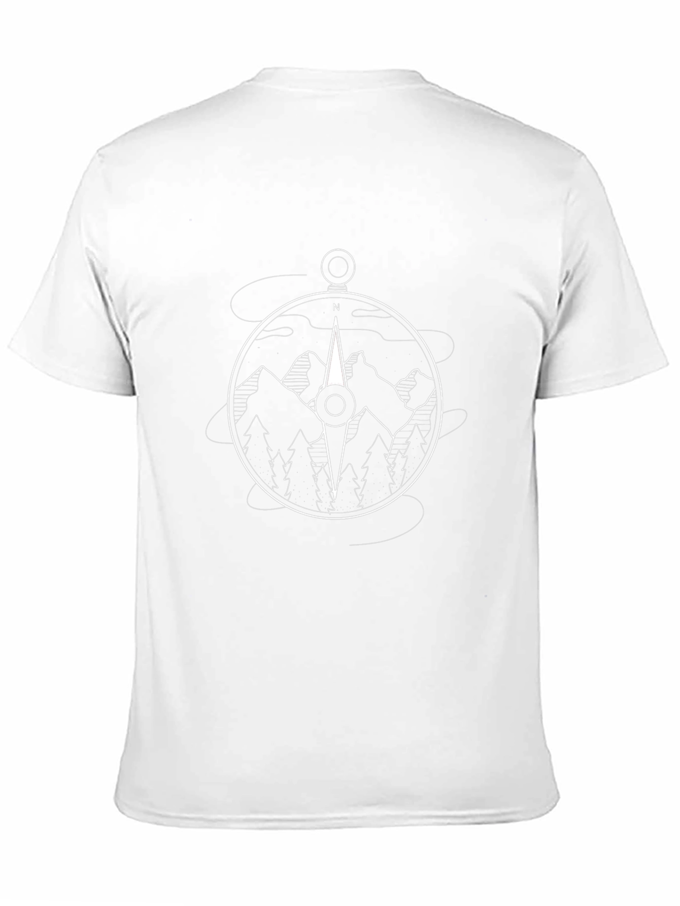 Black Compass Graphic T-Shirt - Adventure Awaits!