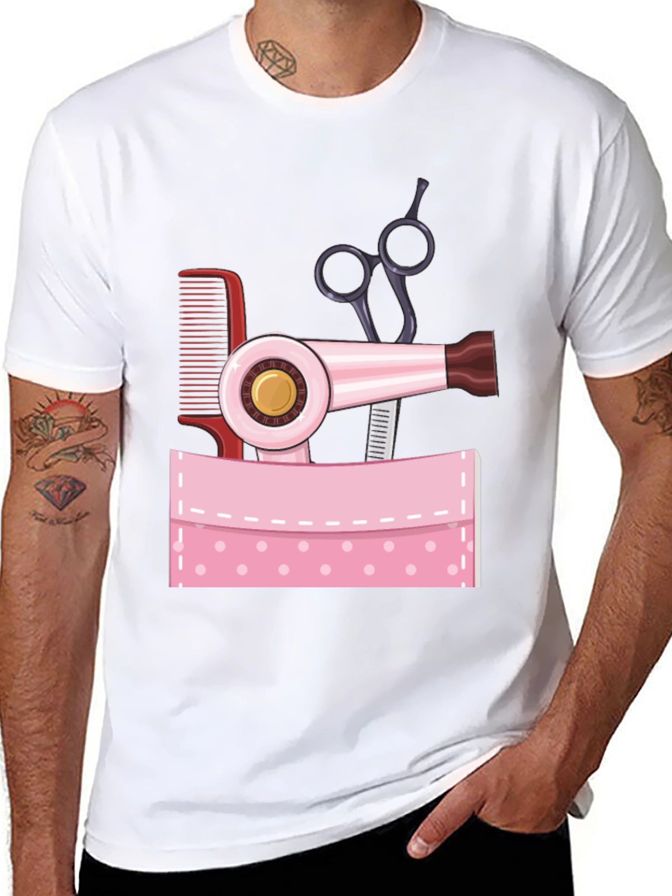 Stylist Pocket T-Shirt - Hairdresser Tee