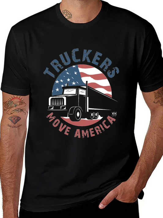Truckers Move America T-Shirt - Patriotic Tee