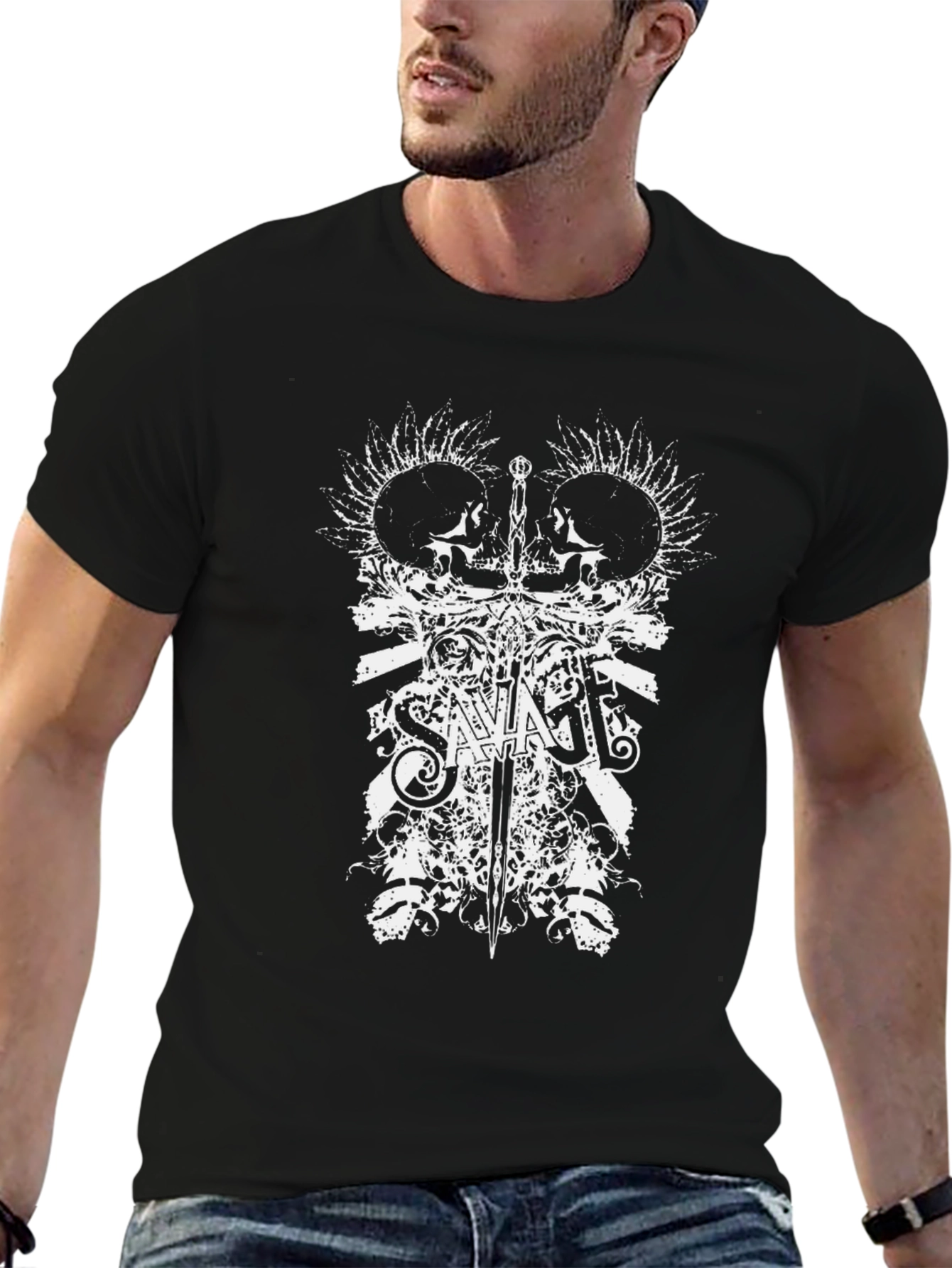 Skull Sword Graphic T-Shirt