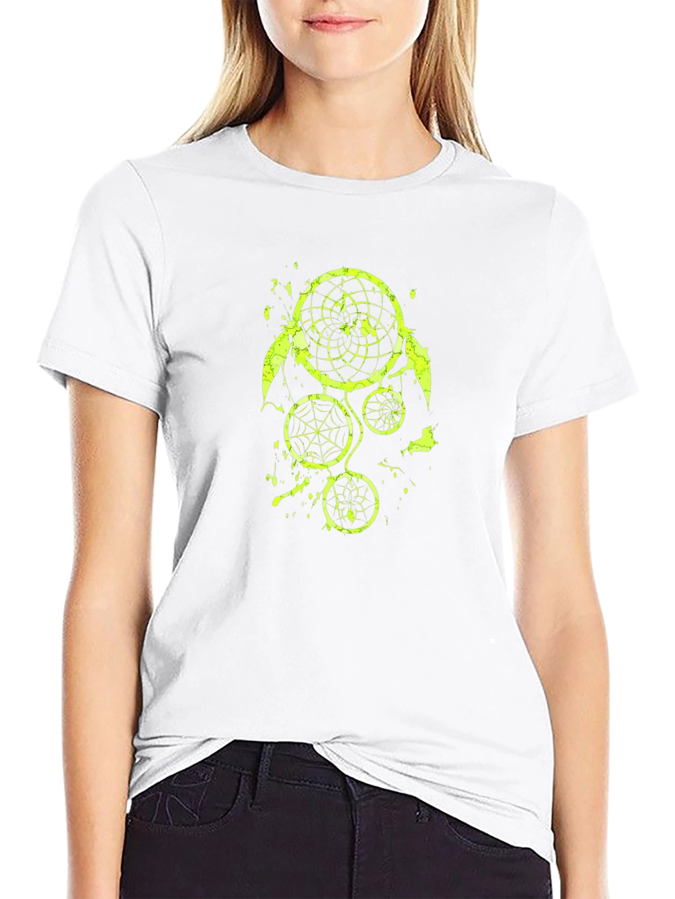 Dreamcatcher Graphic Print Black Tee