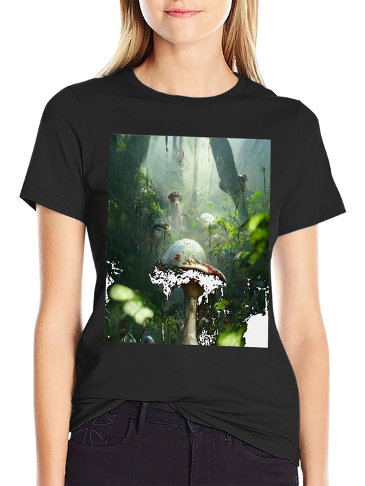 Mushroom Forest T-Shirt - Unique Nature Design