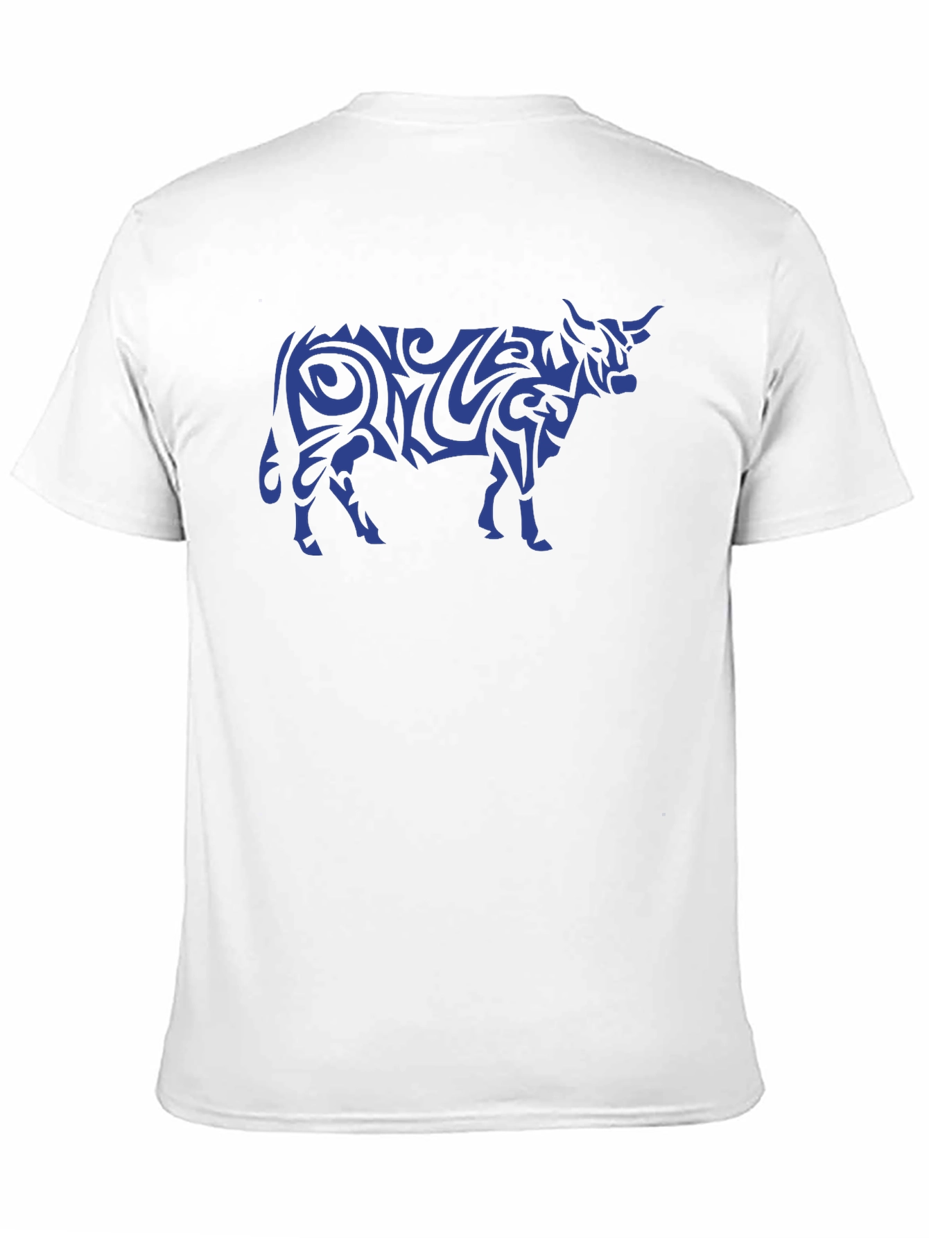 Tribal Bull Graphic Tee - Stylish Mens Black T-Shirt