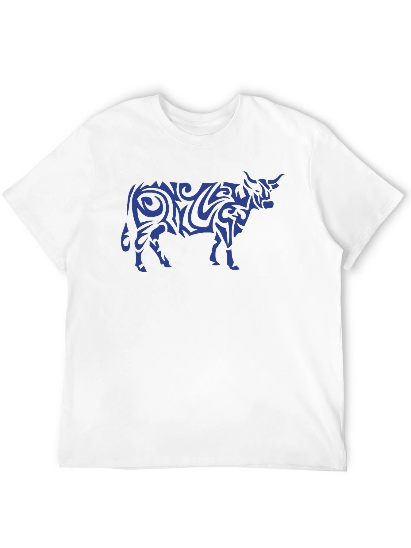 Tribal Bull Graphic Tee - Stylish Mens Black T-Shirt