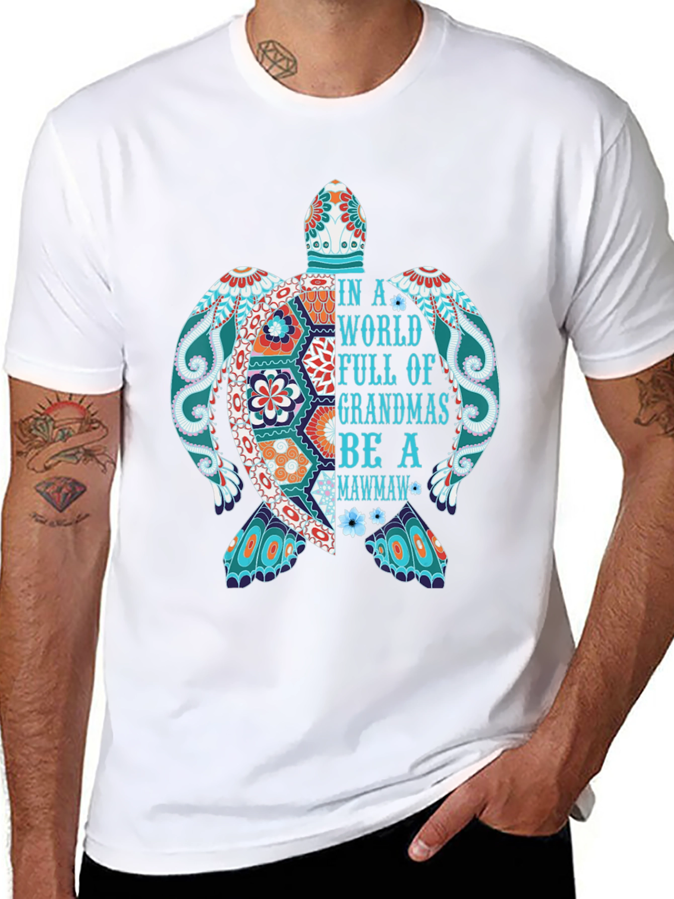 Grandma Mawmaw Turtle Graphic T-Shirt