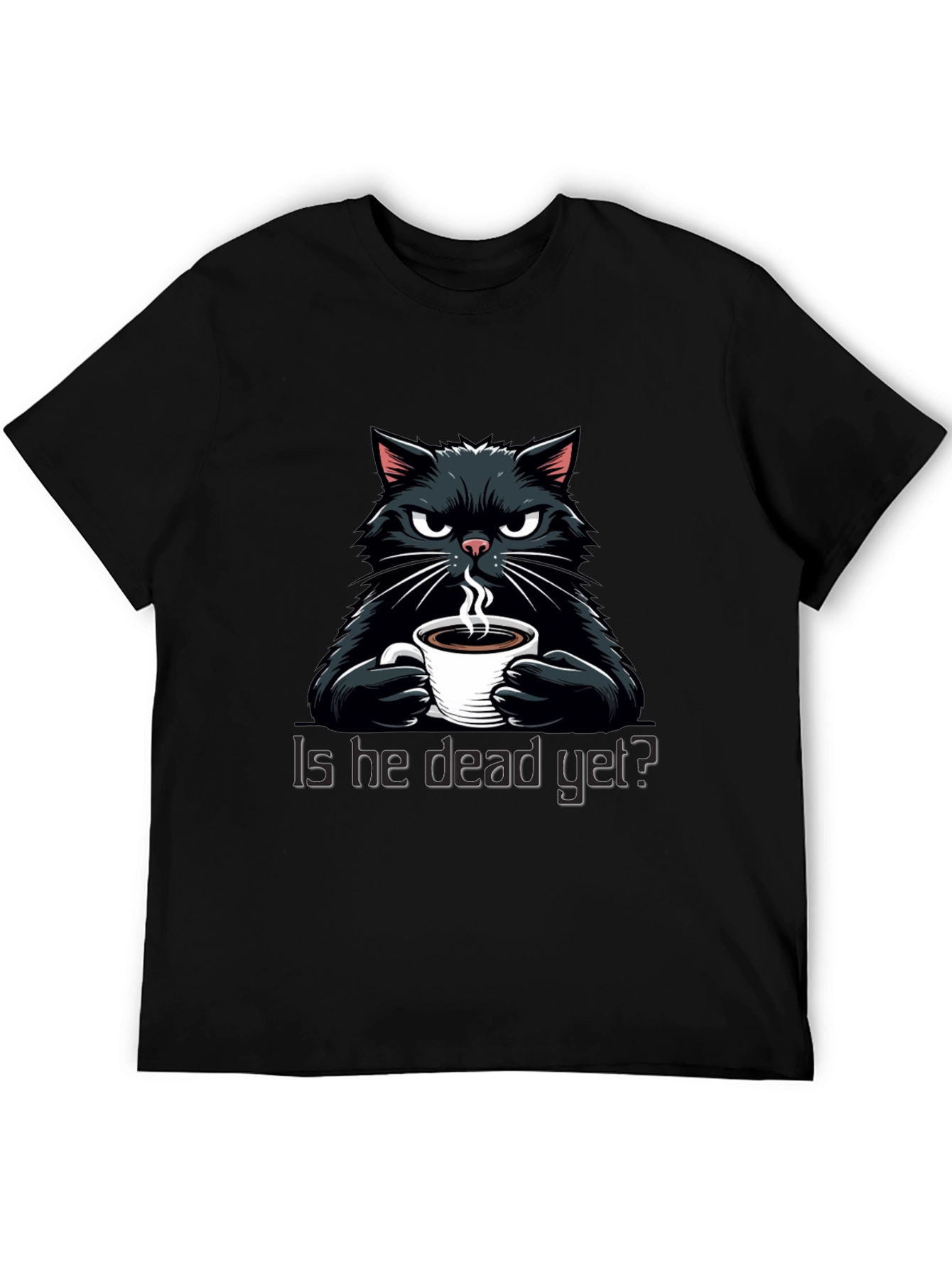 Grumpy Cat Coffee T-Shirt - Is He Dead Yet?