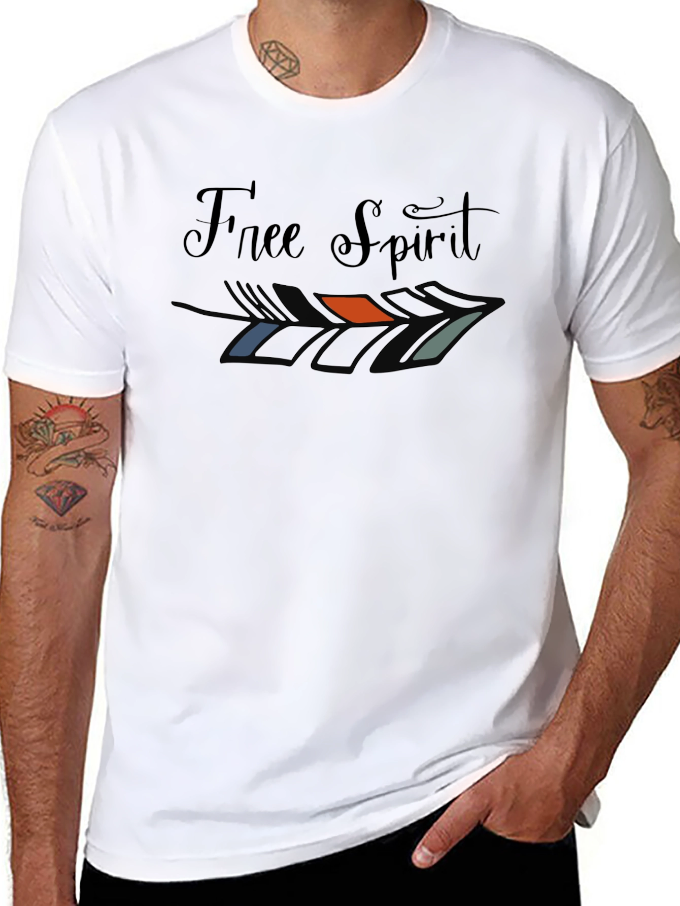 Free Spirit Graphic Tee - Stylish Mens T-Shirt