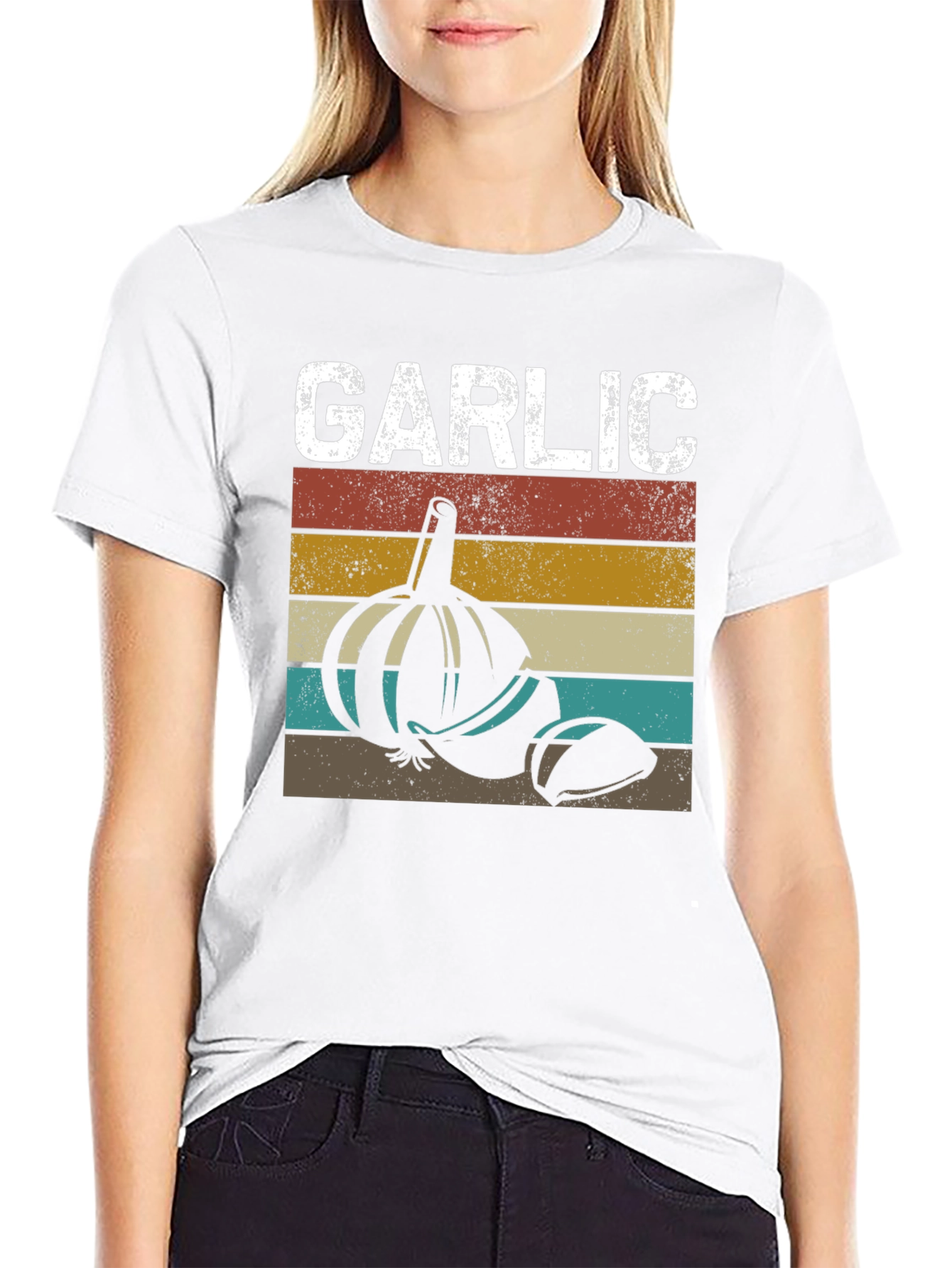 Retro Garlic T-Shirt - Foodie Tee