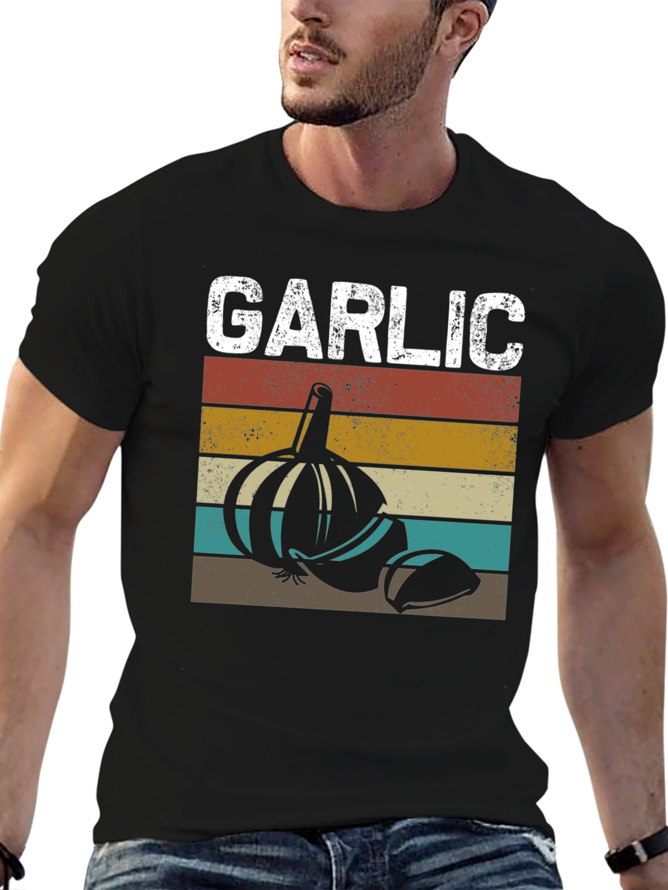 Retro Garlic T-Shirt - Foodie Tee