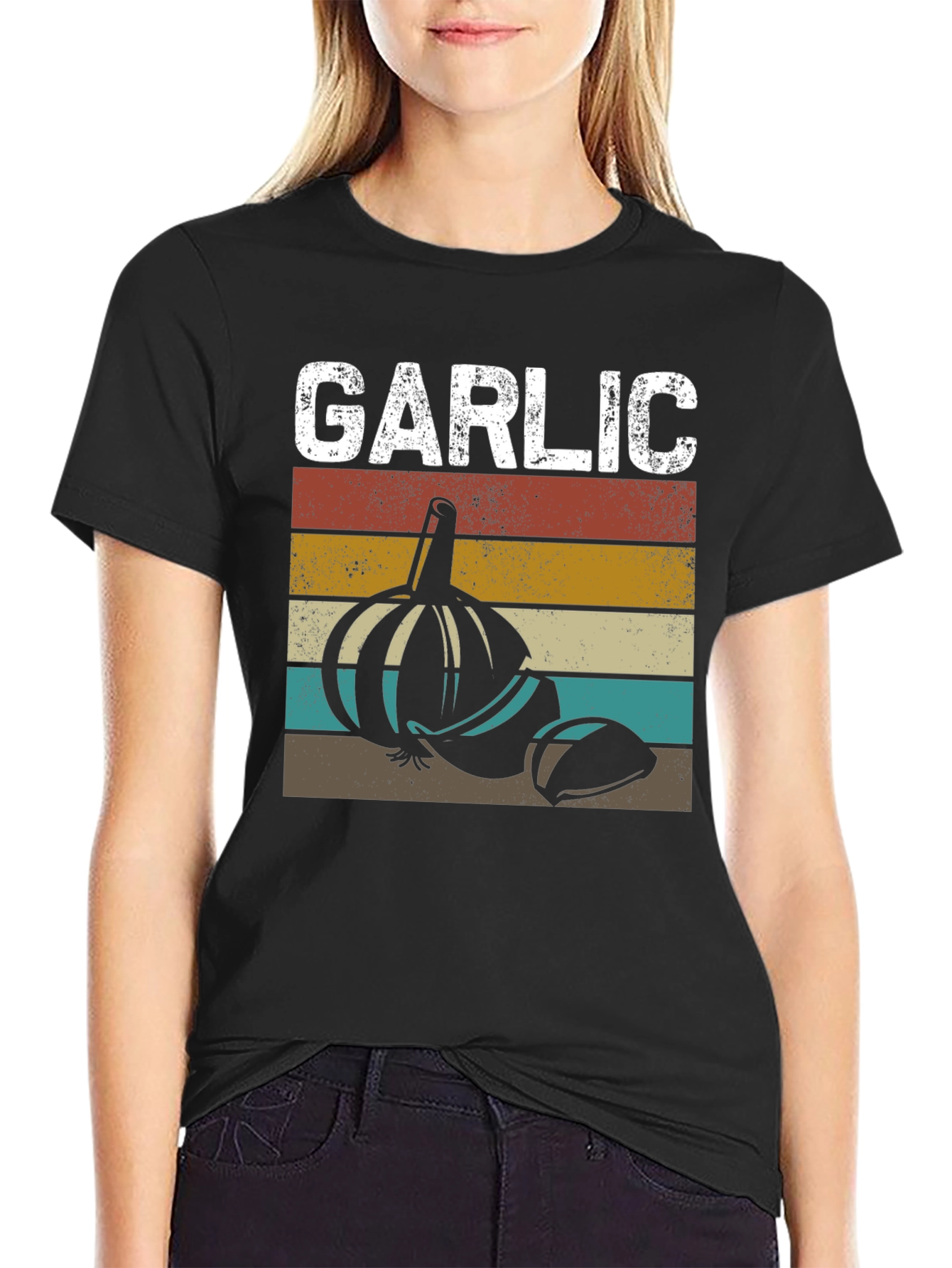 Retro Garlic T-Shirt - Foodie Tee
