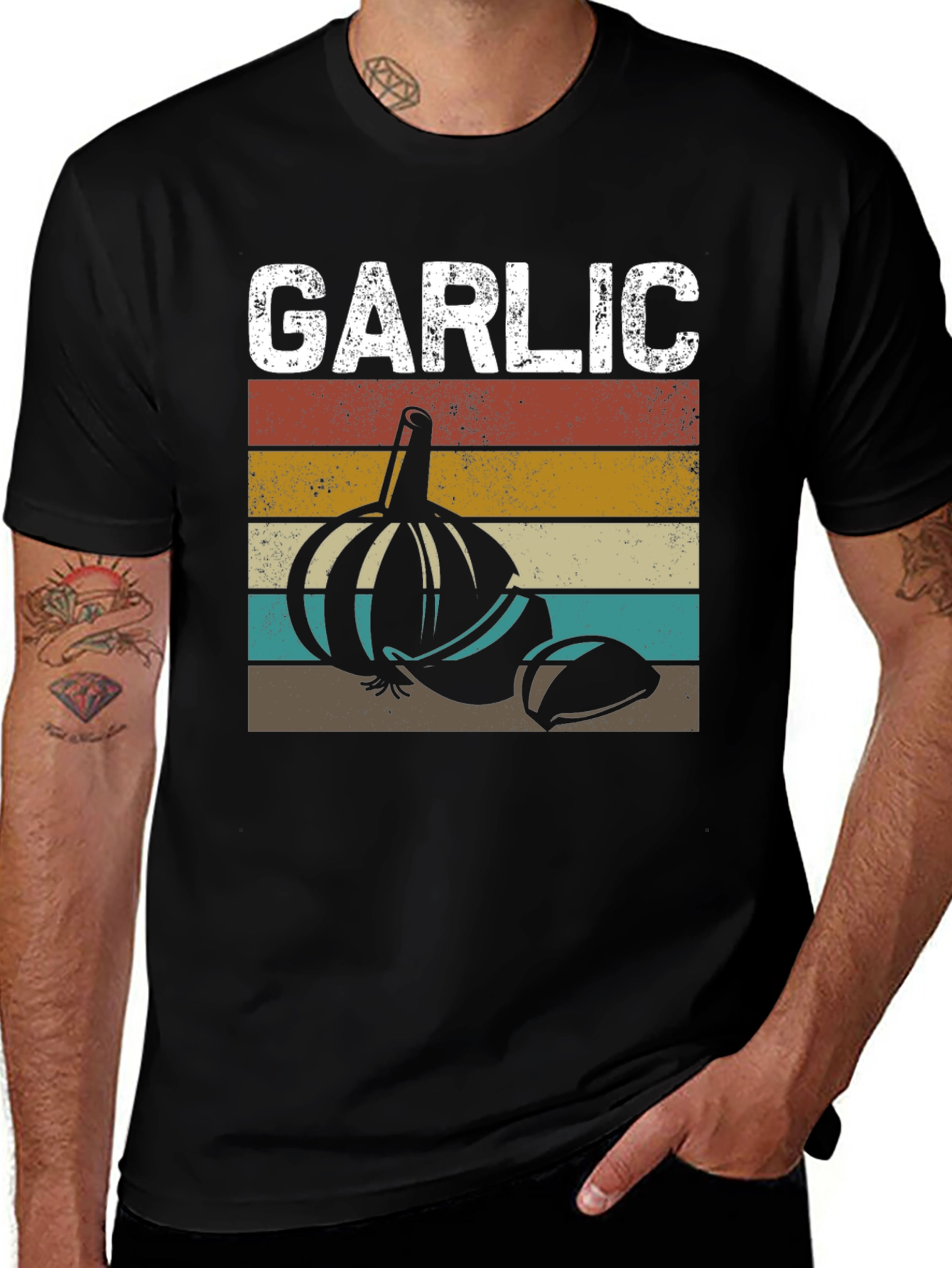 Retro Garlic T-Shirt - Foodie Tee
