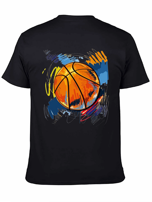 Basketball Graphic Print Tee - Black