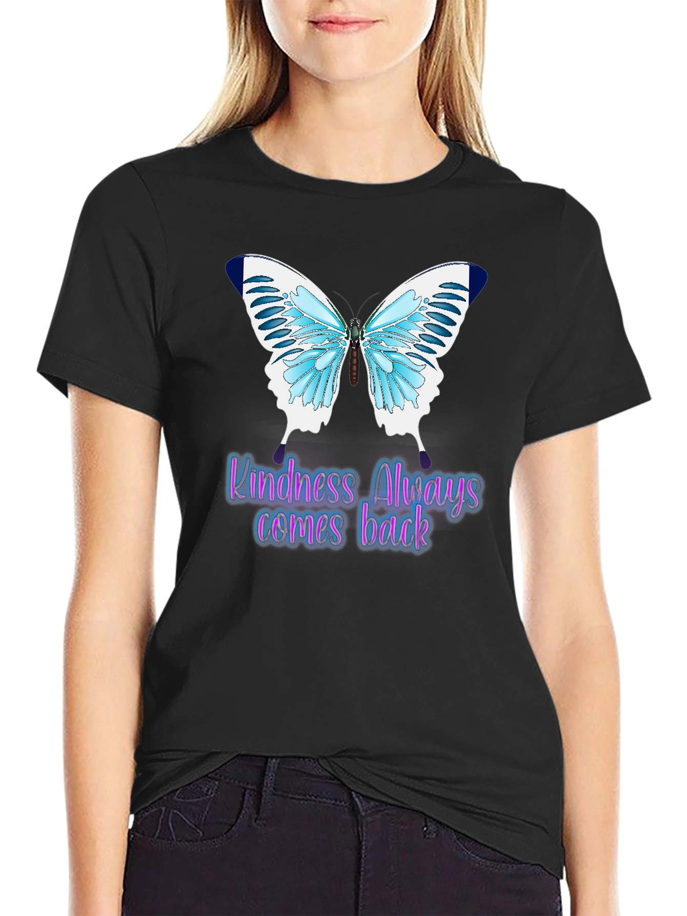 Kindness Always Comes Back Butterfly T-Shirt