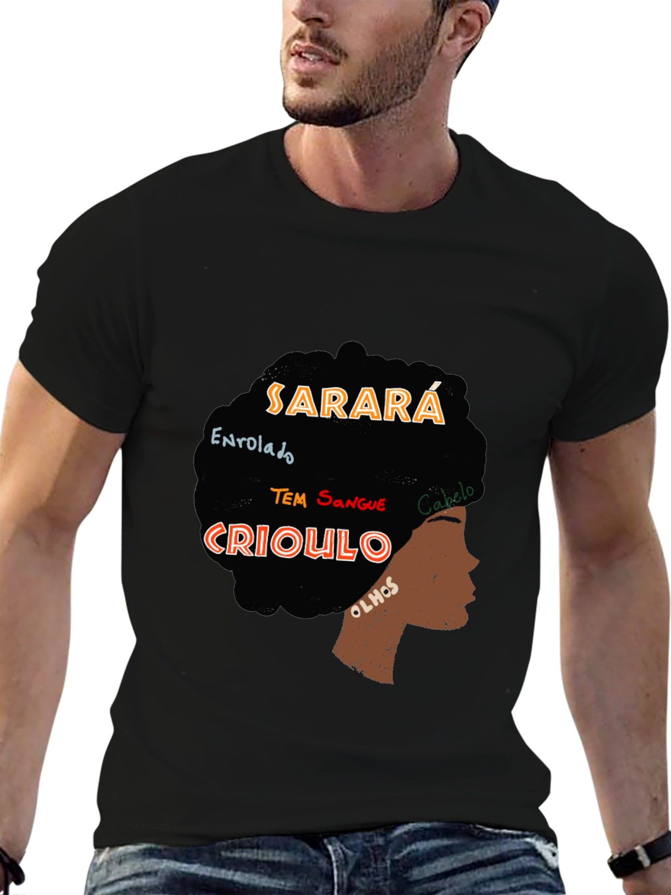 Sarara Crioulo Graphic Tee - Afro-Inspired Style
