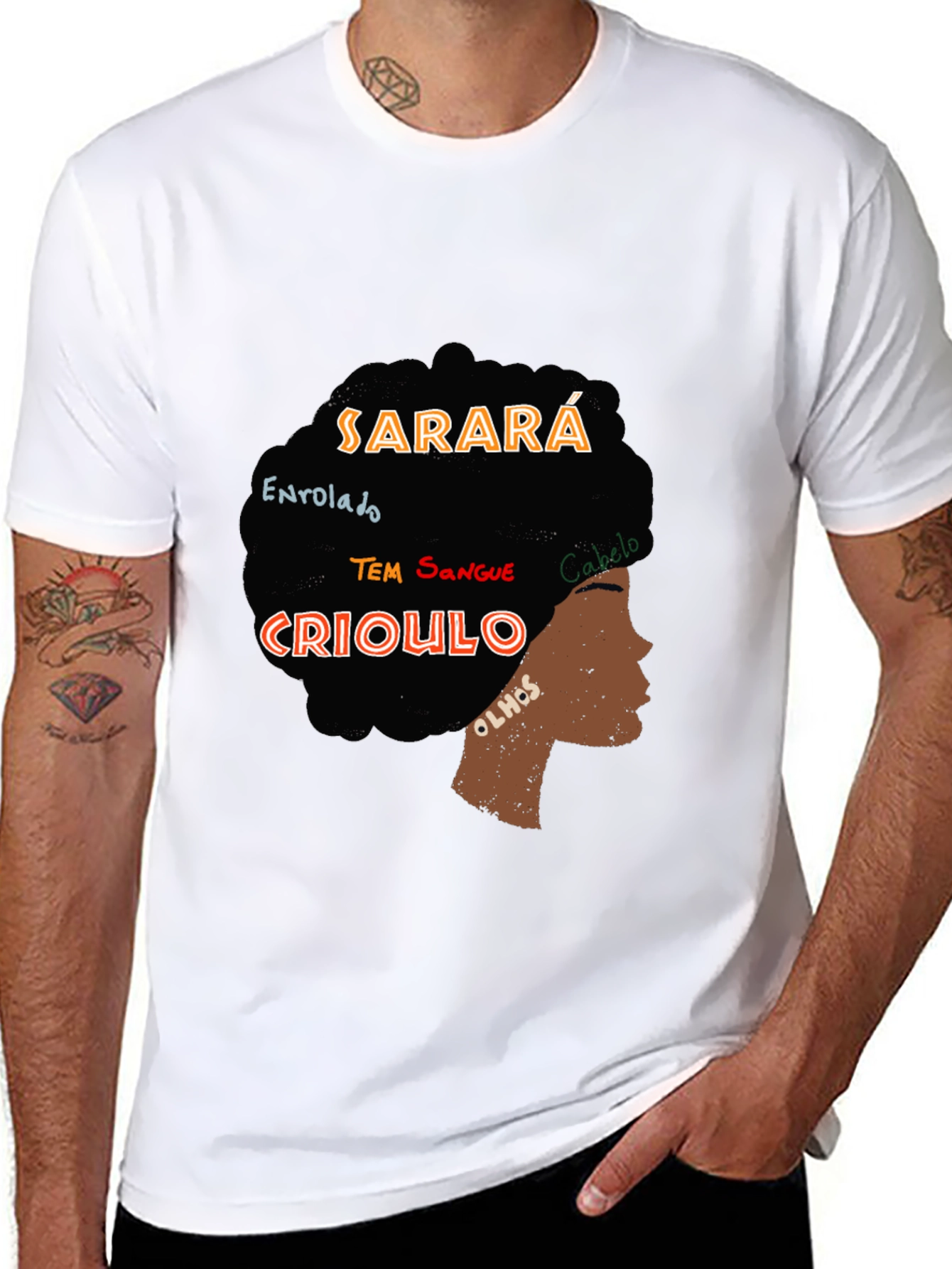 Sarara Crioulo Graphic Tee - Afro-Inspired Style