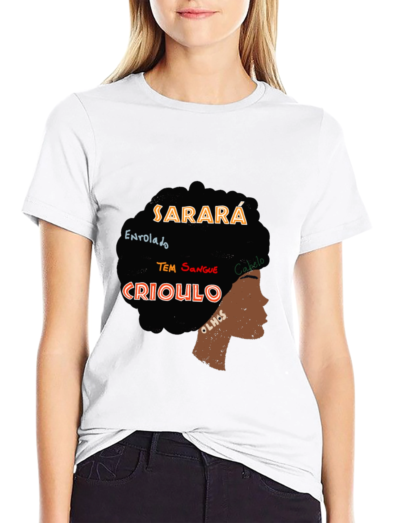 Sarara Crioulo Graphic Tee - Afro-Inspired Style