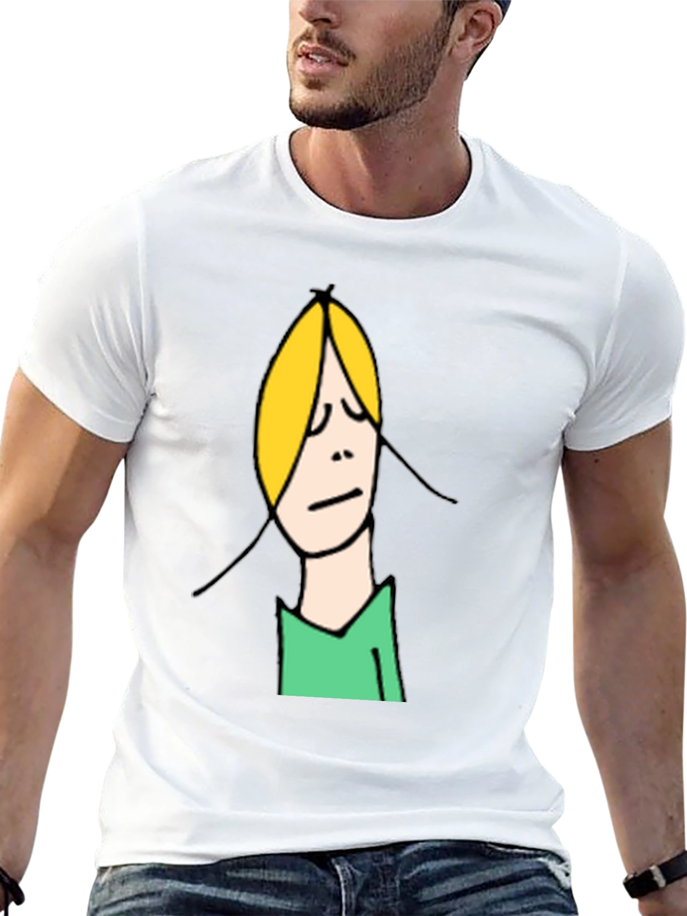 Funny Cartoon Character Graphic Tee - Unisex Black T-Shirt