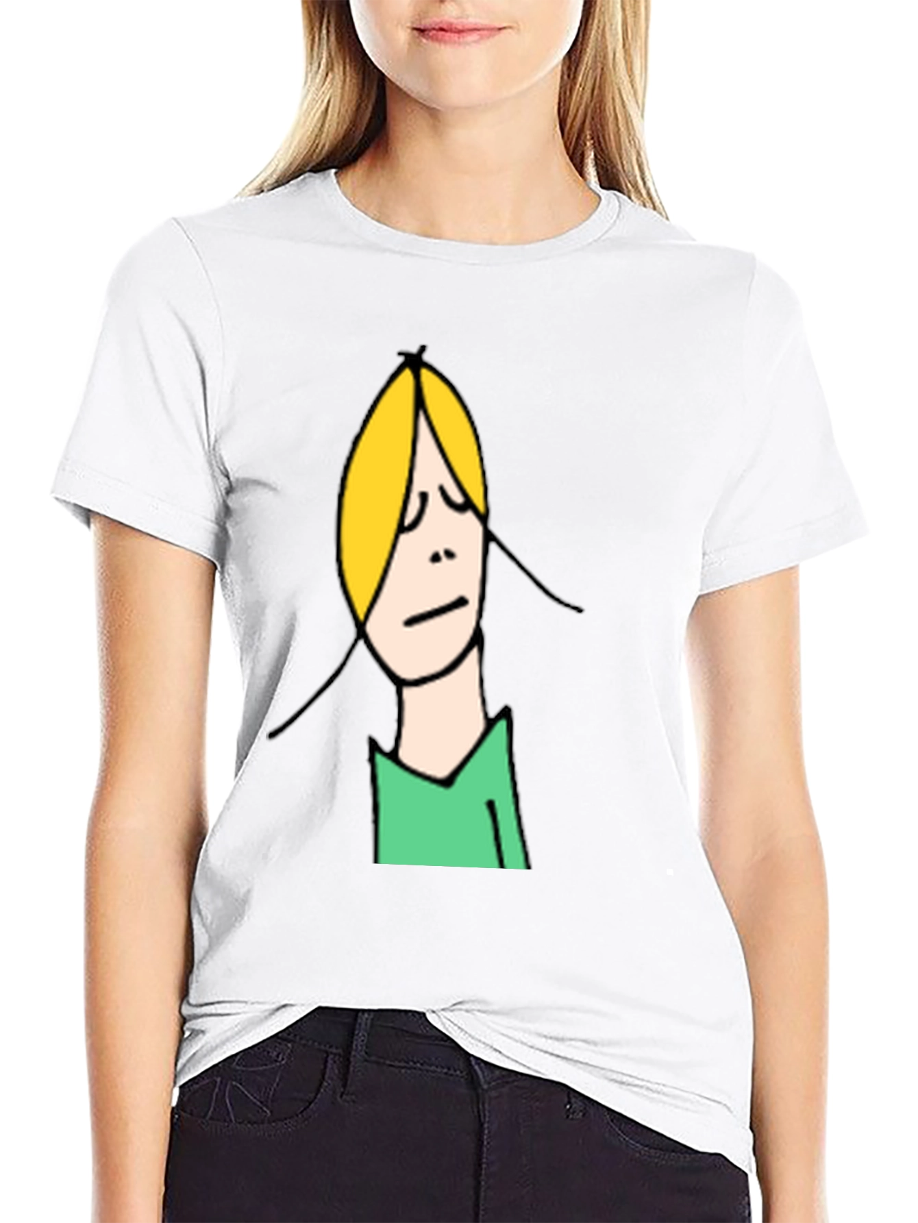 Funny Cartoon Character Graphic Tee - Unisex Black T-Shirt