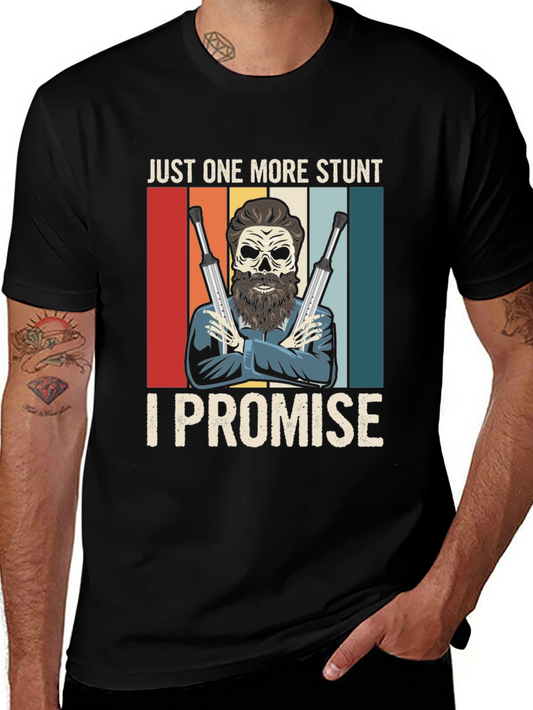 Just One More Stunt T-Shirt - Skull with Crutches