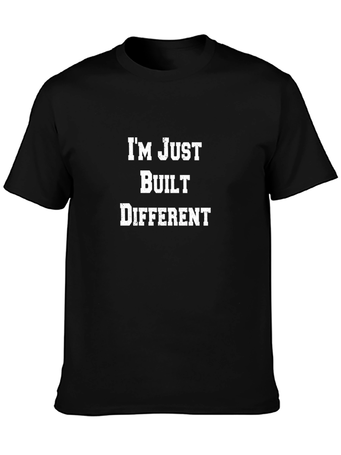 Im Just Built Different Black Tee