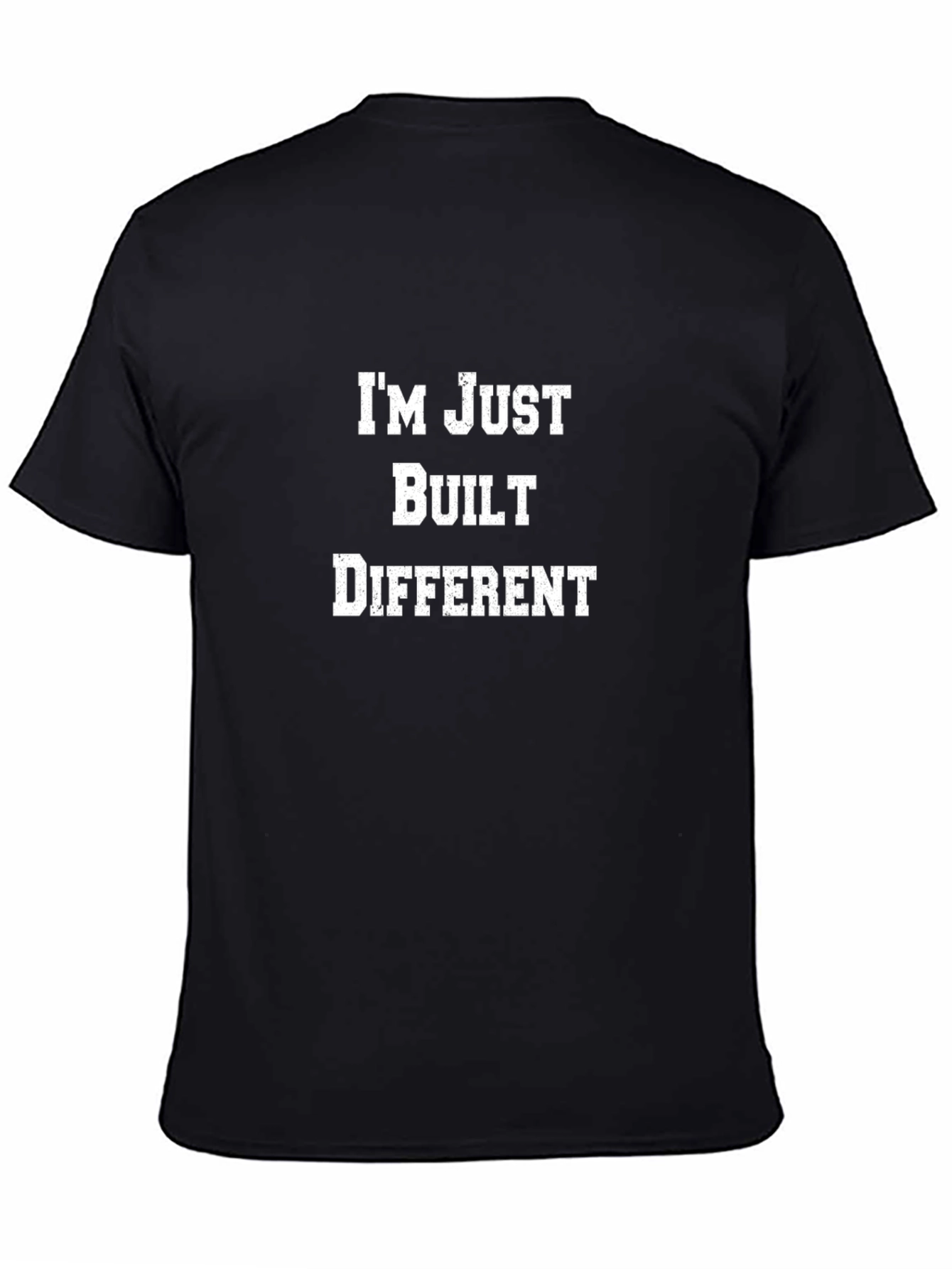 Im Just Built Different Black Tee