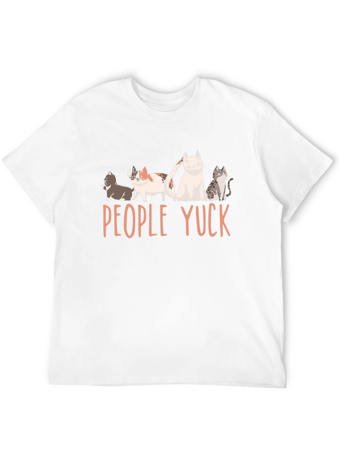 People Yuck Cat Graphic Tee - Novelty T-Shirt