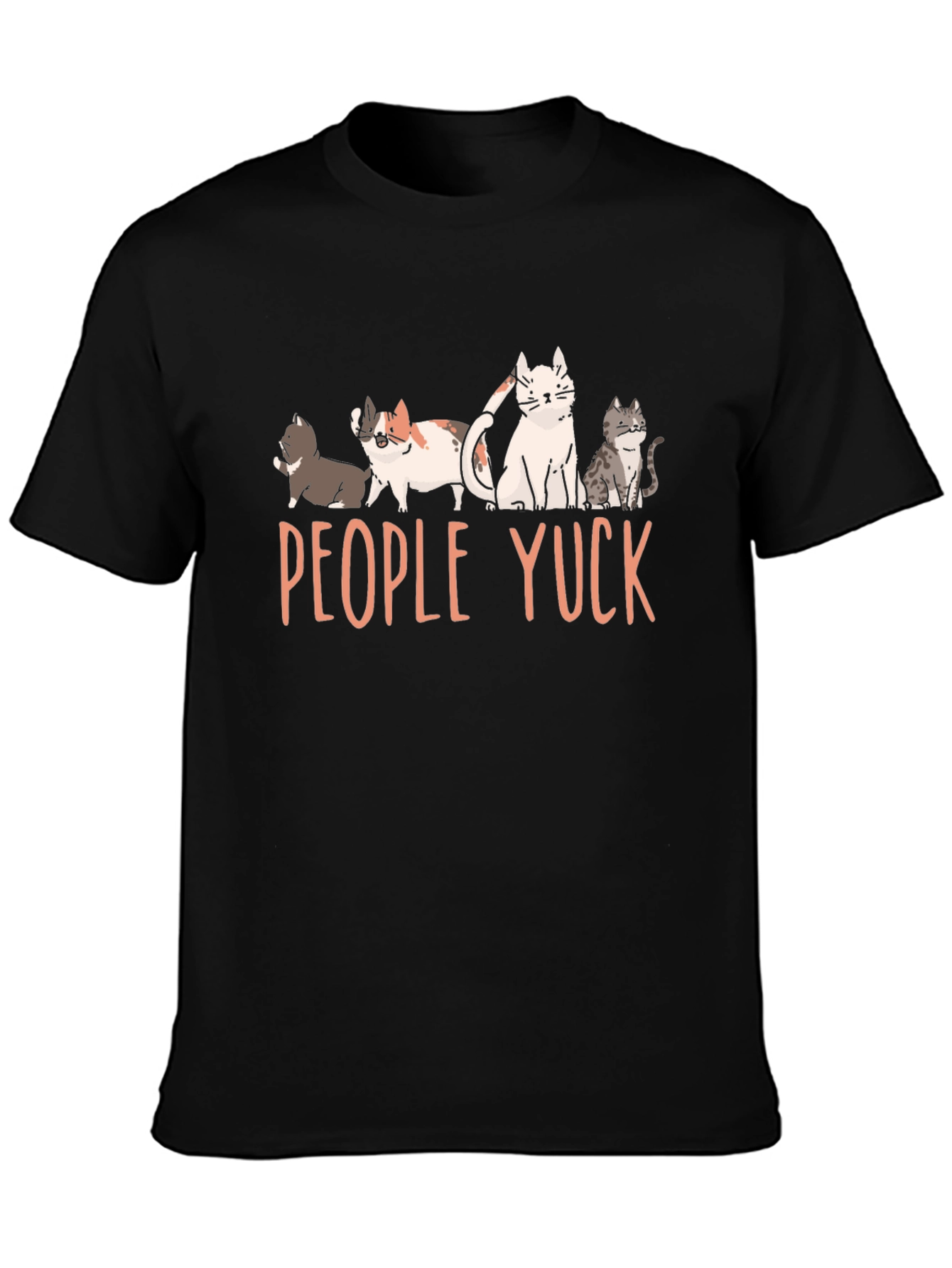 People Yuck Cat Graphic Tee - Novelty T-Shirt