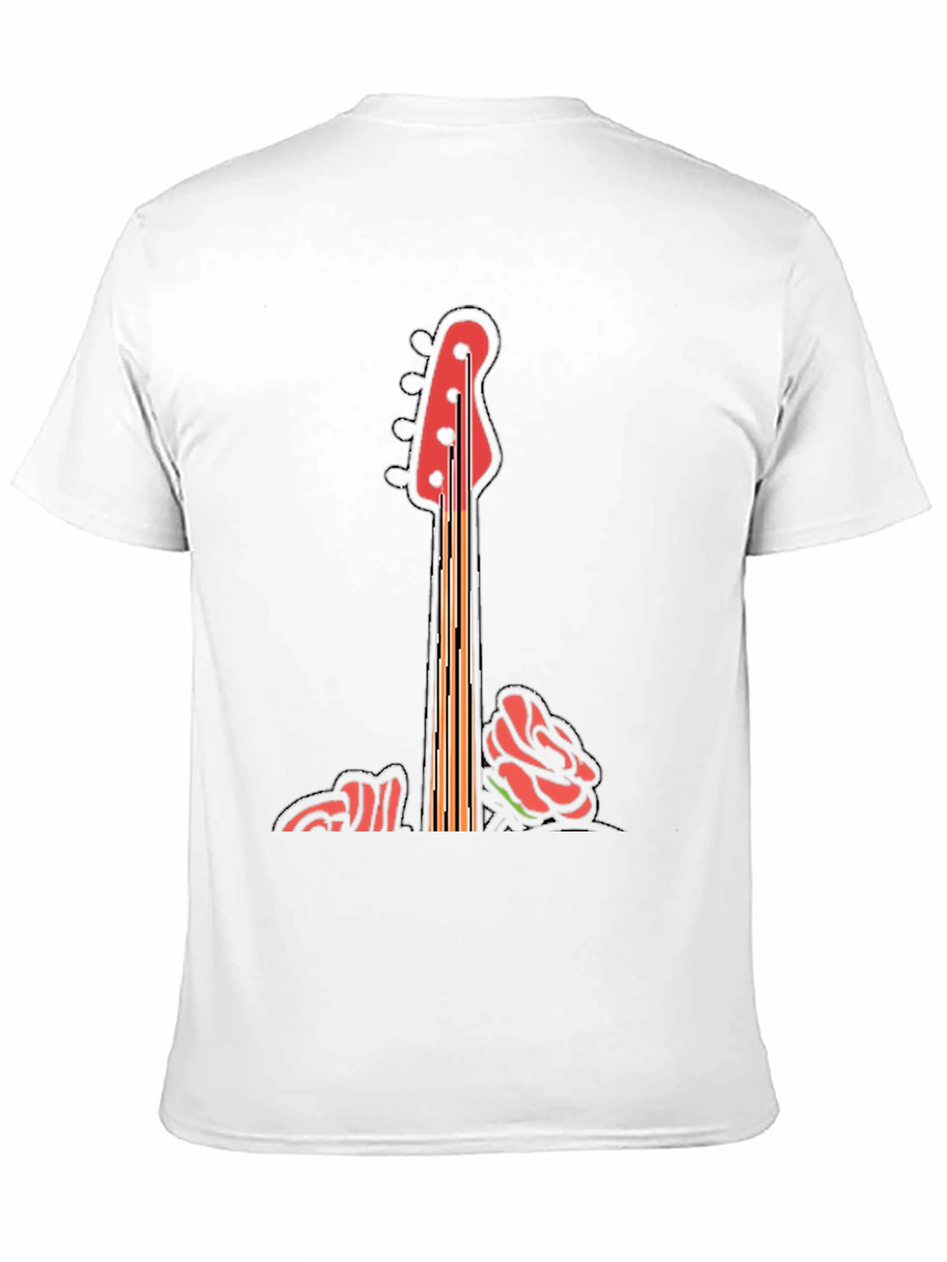 Guitar & Roses Graphic T-Shirt - Black