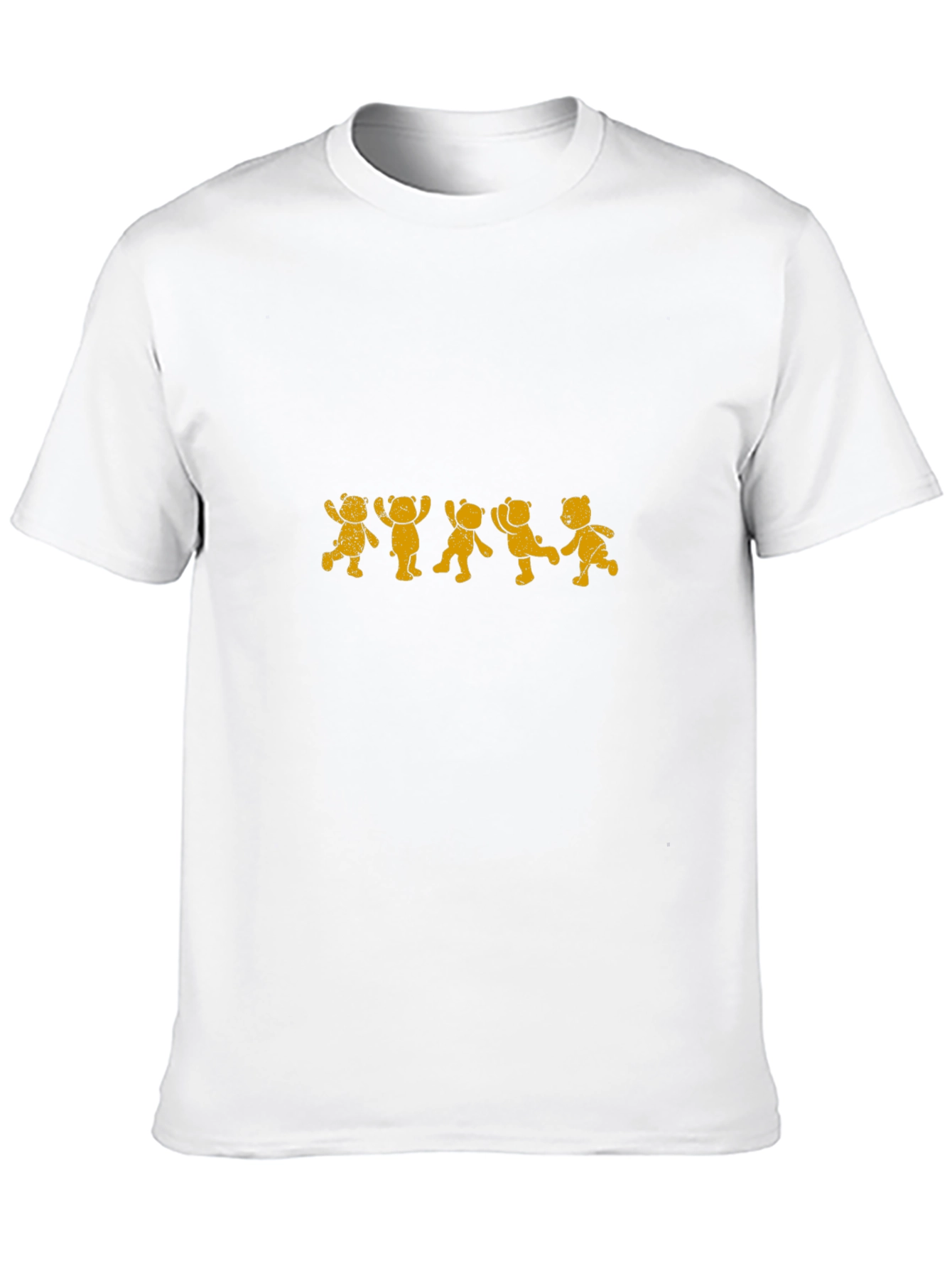 Dancing Bears Graphic Tee - Black Cotton T-Shirt
