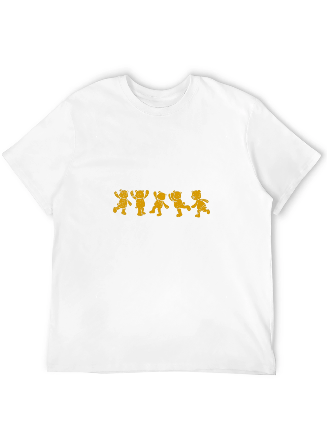 Dancing Bears Graphic Tee - Black Cotton T-Shirt