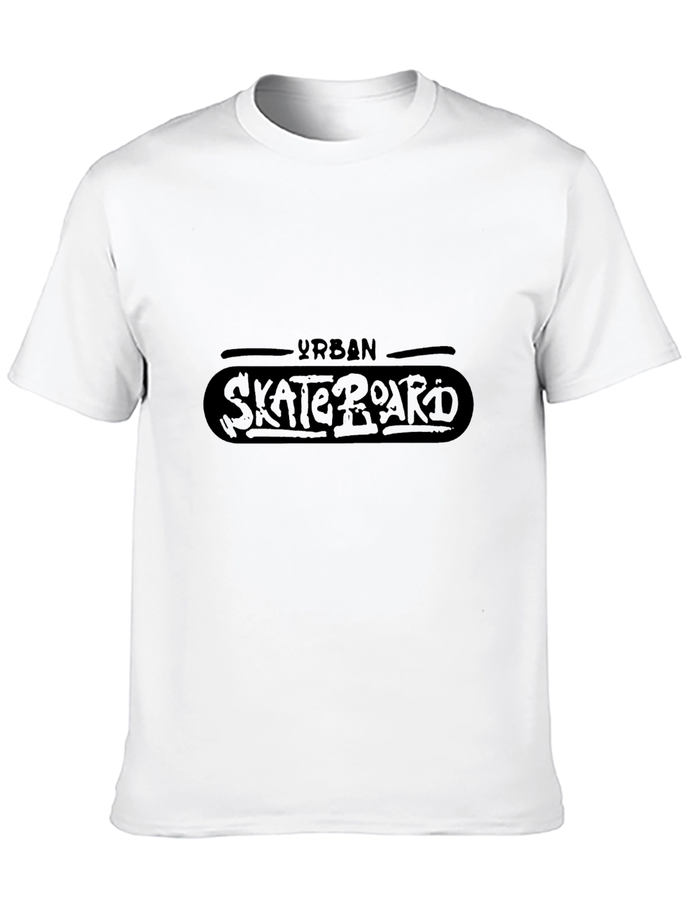 Urban Skateboard Graphic T-Shirt - Black