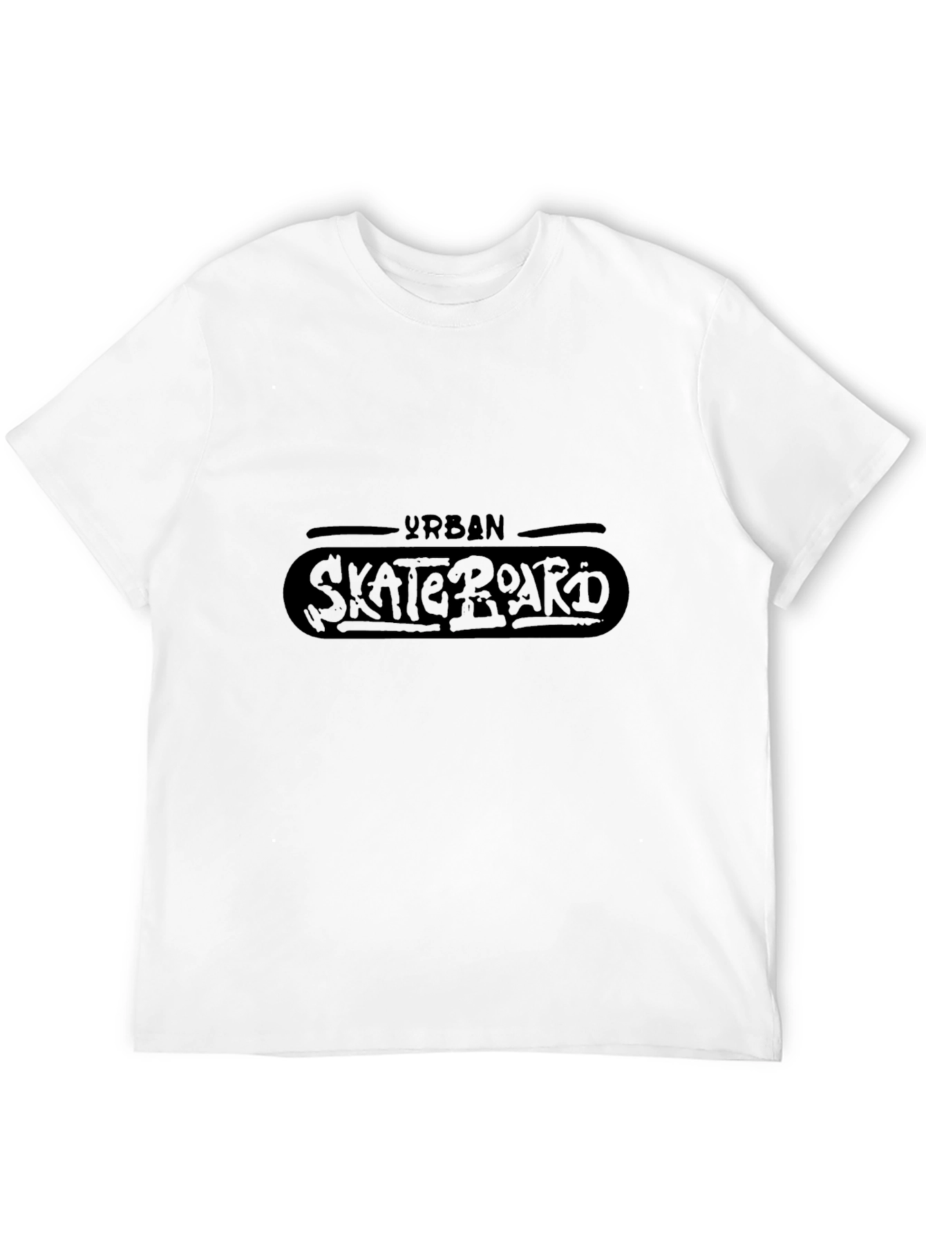 Urban Skateboard Graphic T-Shirt - Black