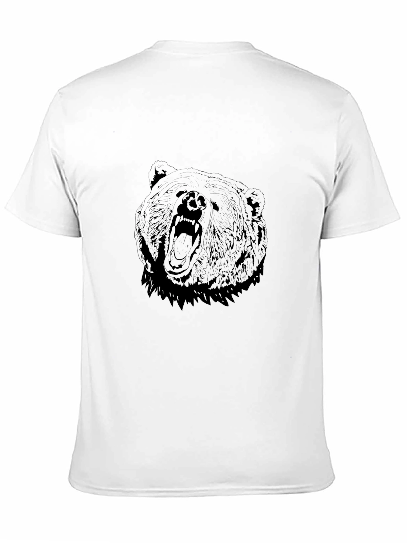 Mens Black Bear Graphic Tee - Roaring Style