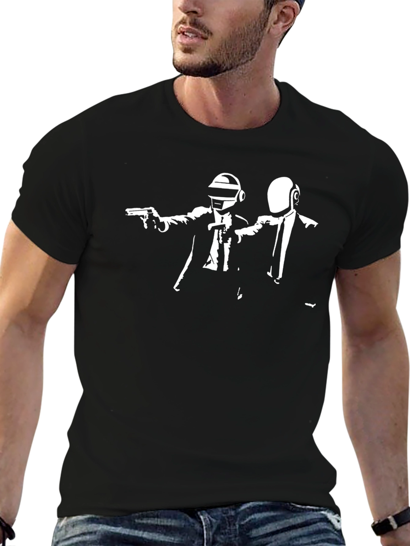Black Daft Punk T-Shirt