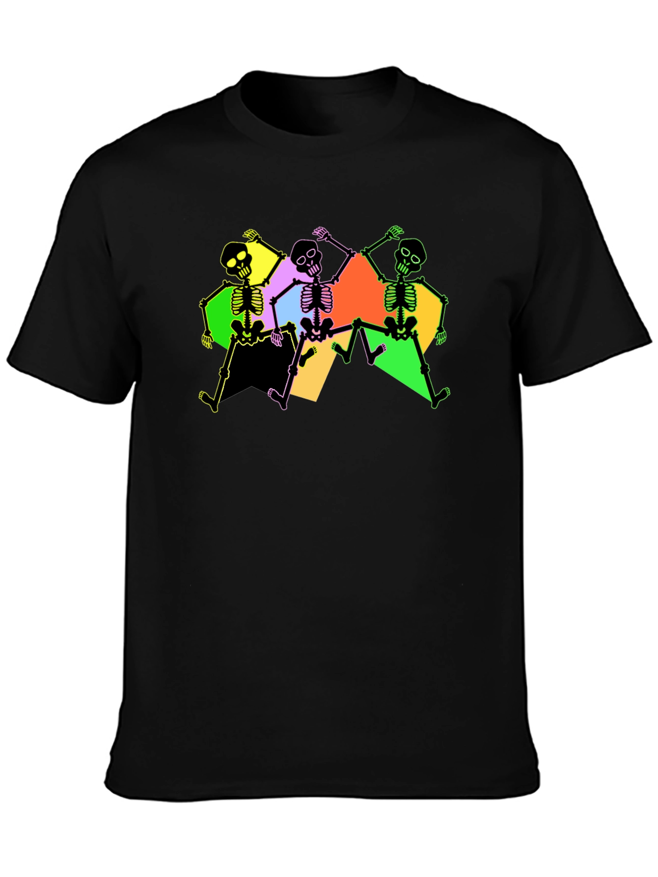 Dancing Skeletons Graphic Tee - Black