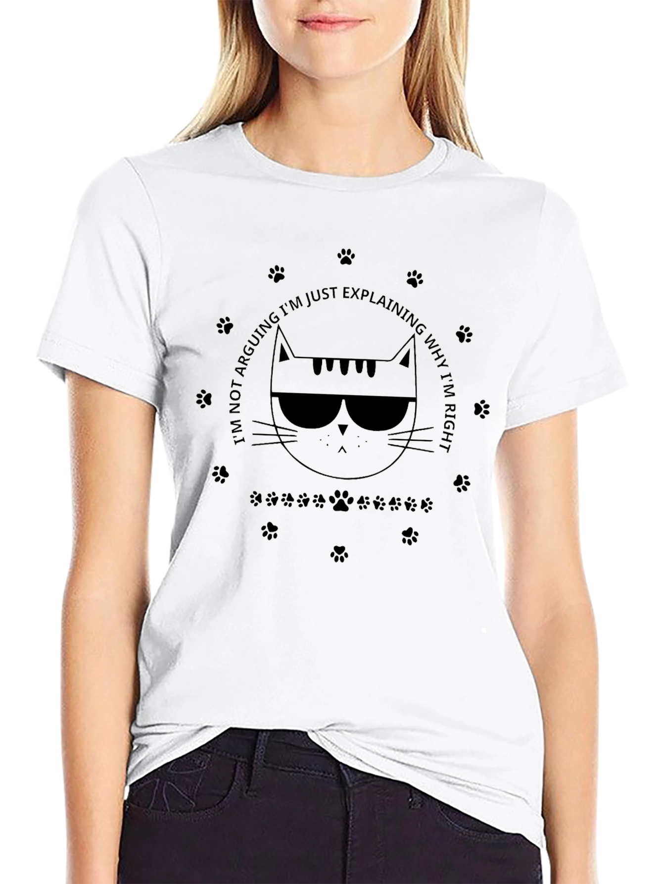Cool Cat Graphic T-Shirt - Im Not Arguing