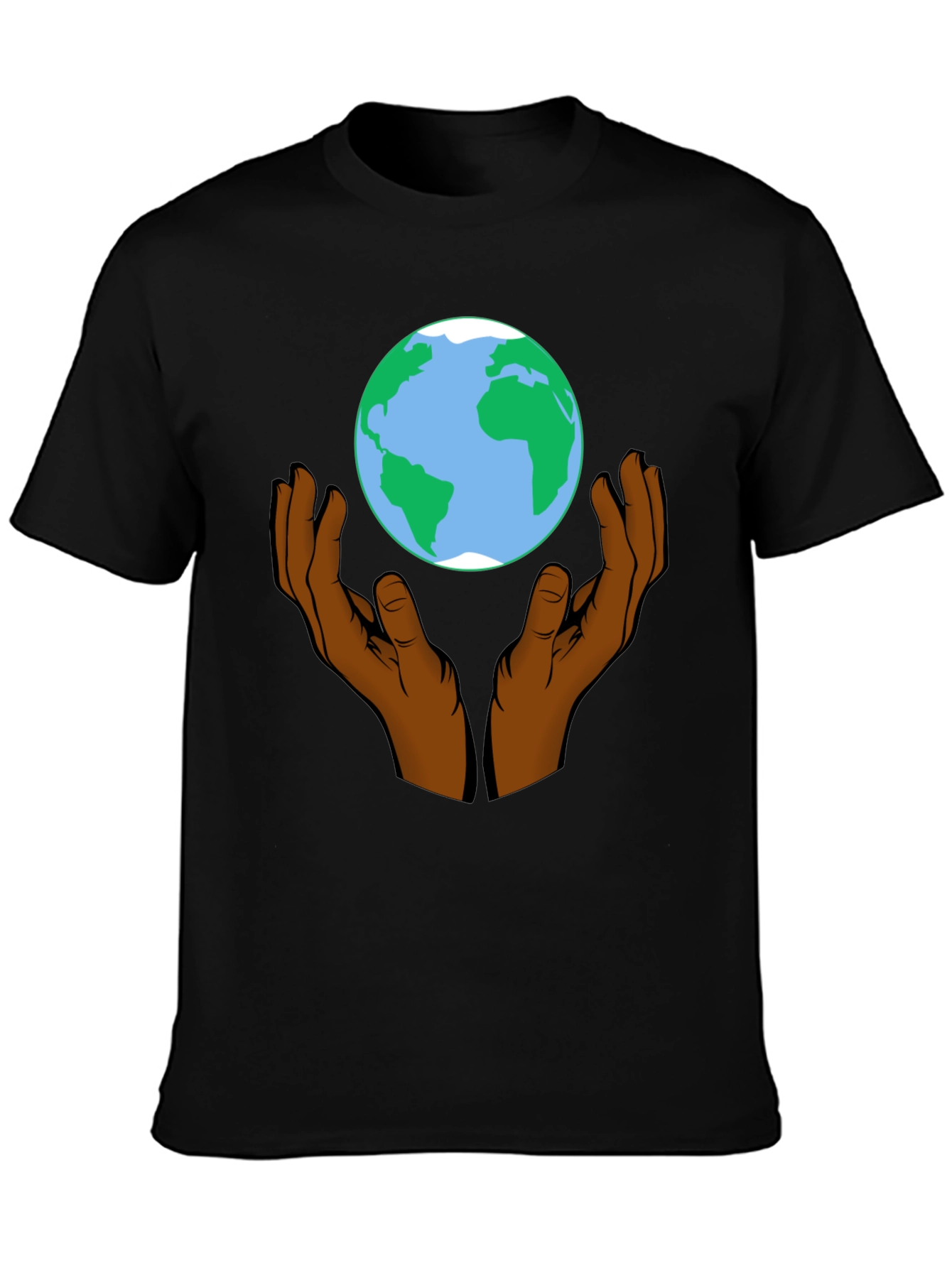 Hands Holding the Earth Graphic T-Shirt