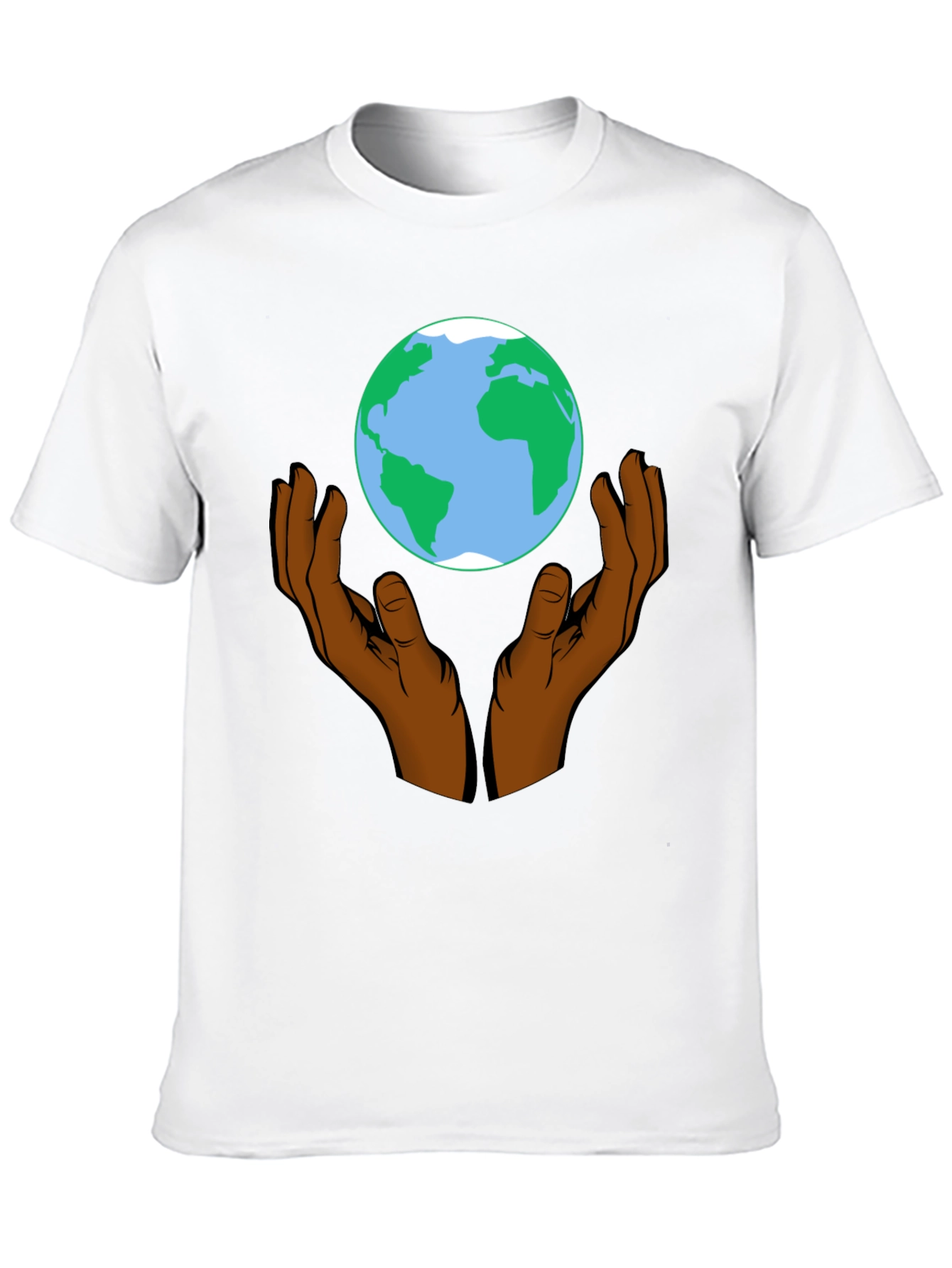 Hands Holding the Earth Graphic T-Shirt