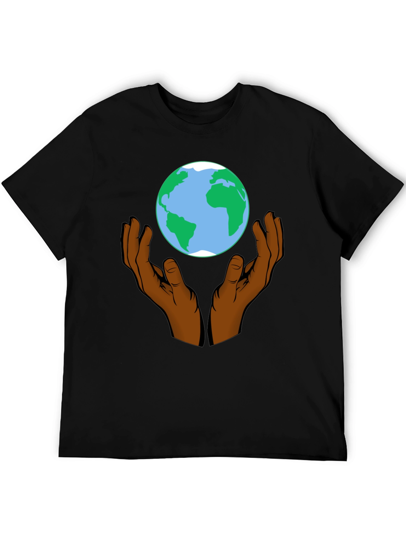 Hands Holding the Earth Graphic T-Shirt