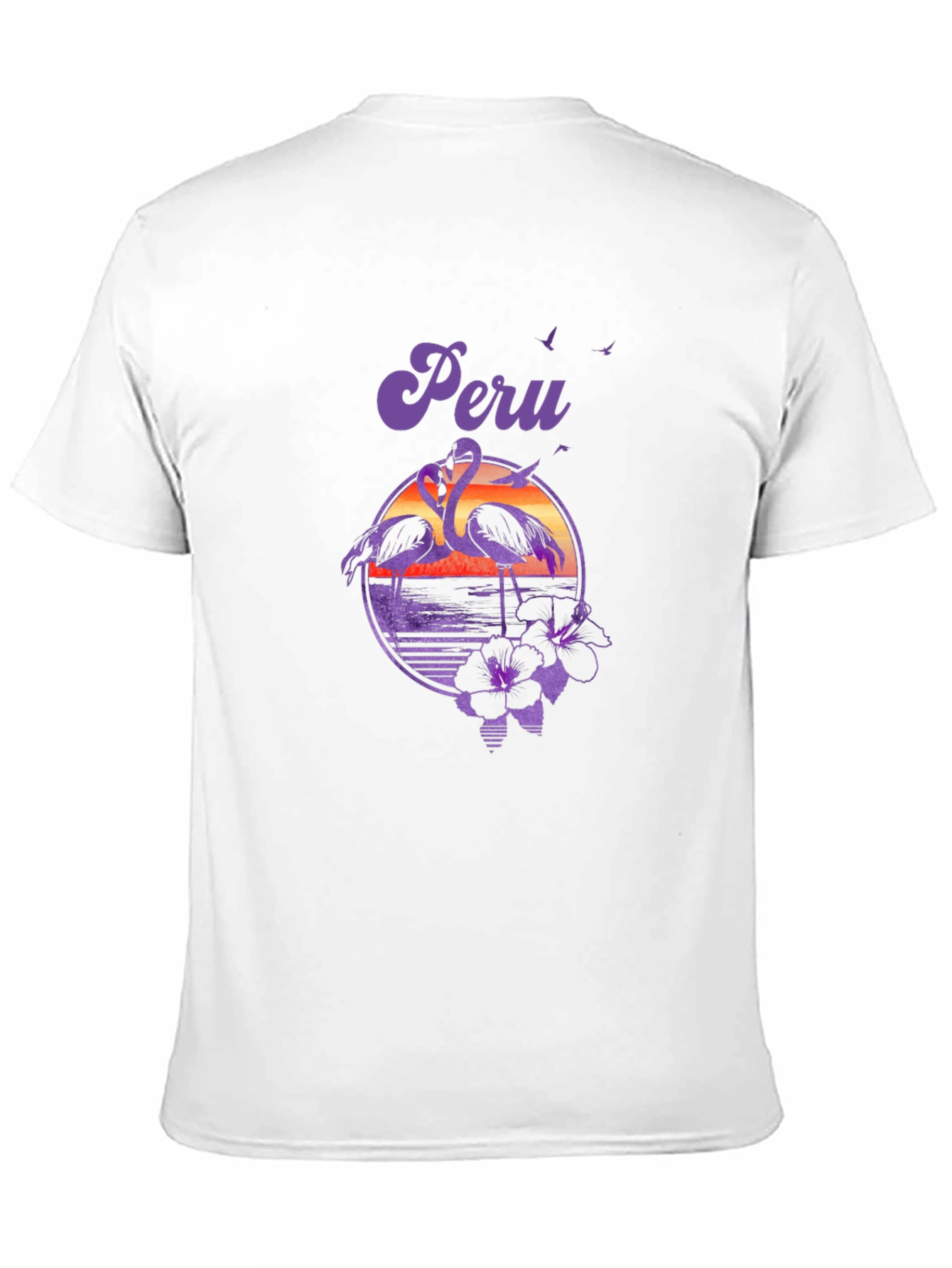 Peru Flamingo Sunset Graphic Tee