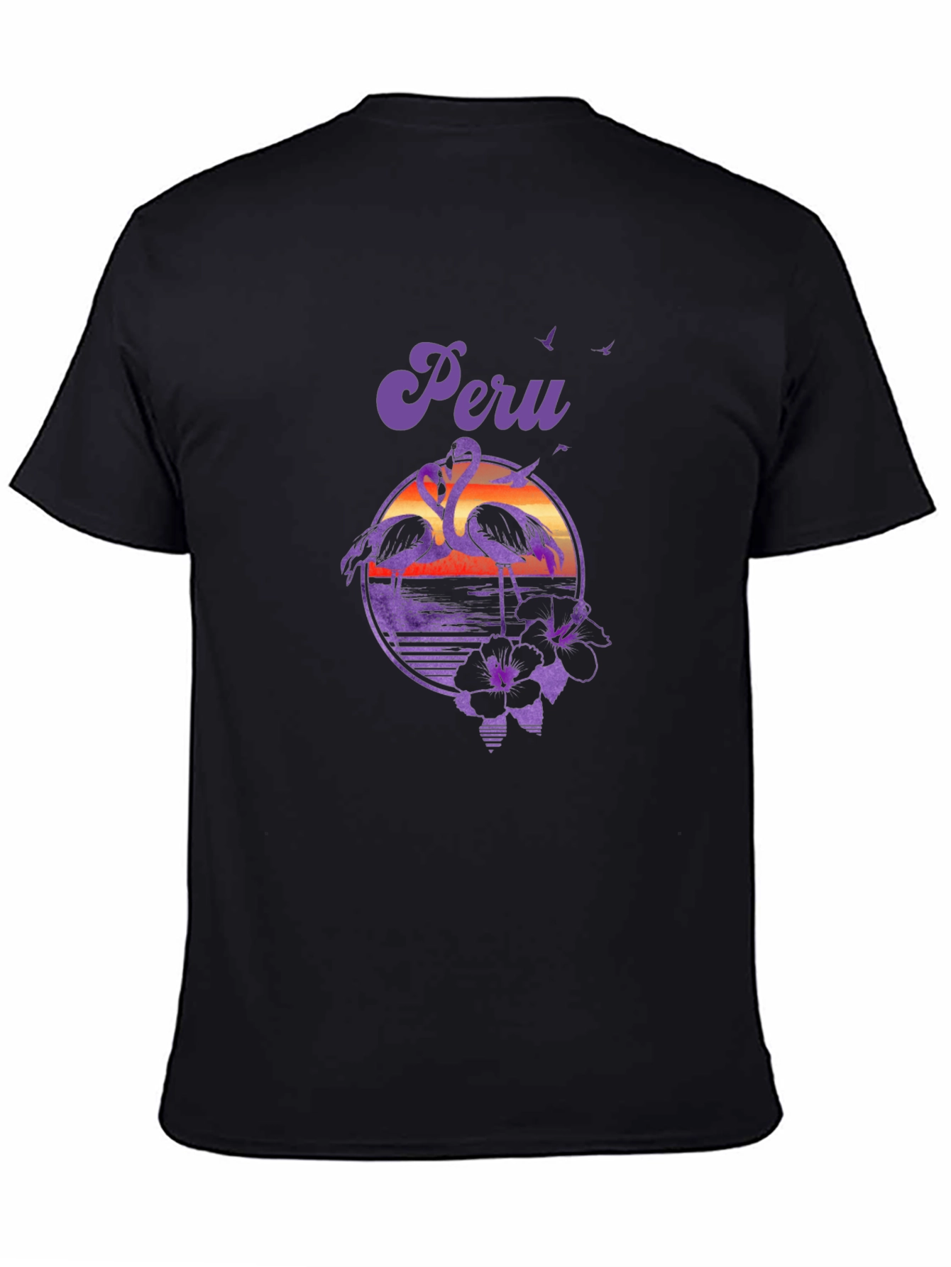 Peru Flamingo Sunset Graphic Tee