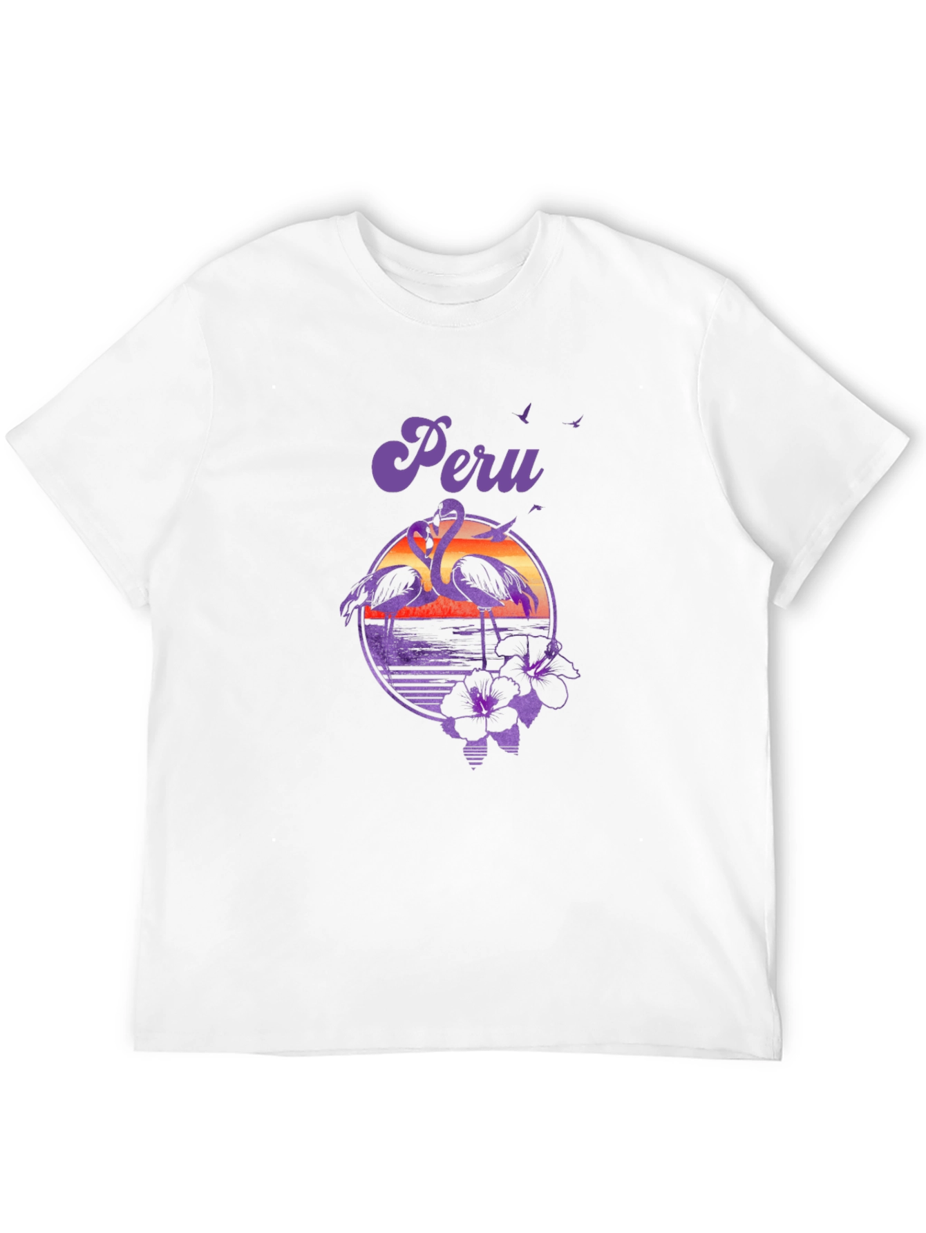 Peru Flamingo Sunset Graphic Tee