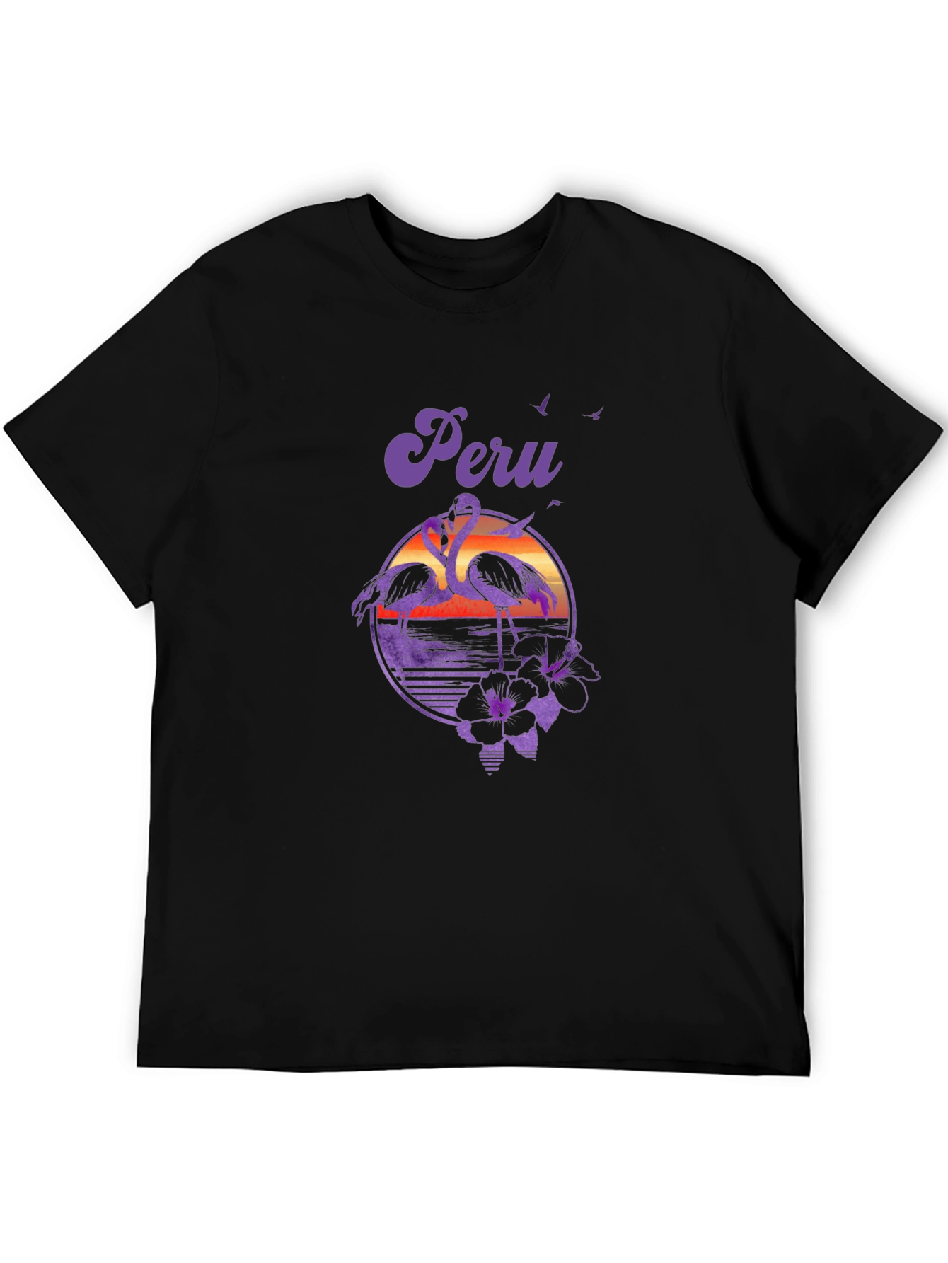 Peru Flamingo Sunset Graphic Tee