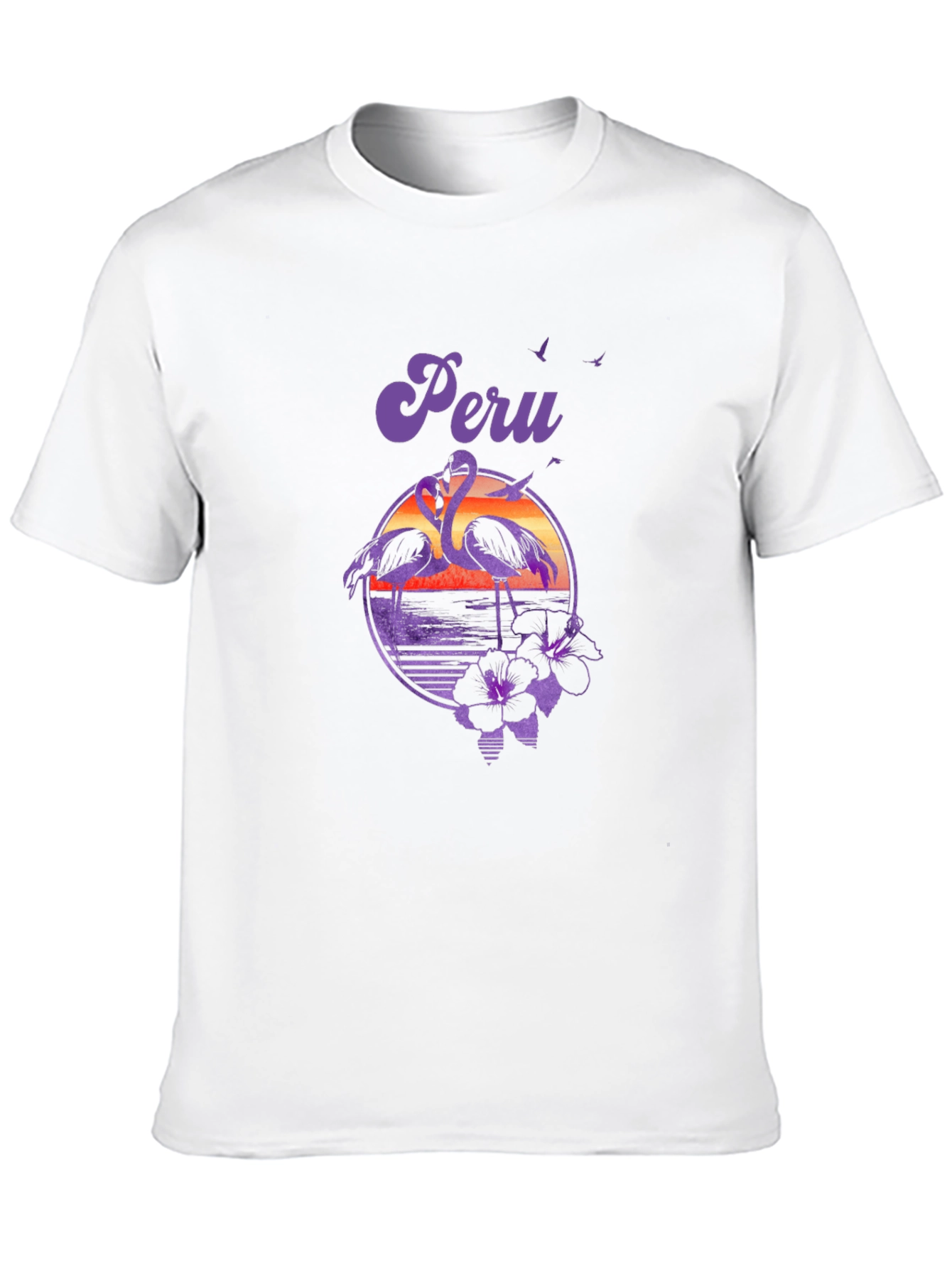 Peru Flamingo Sunset Graphic Tee